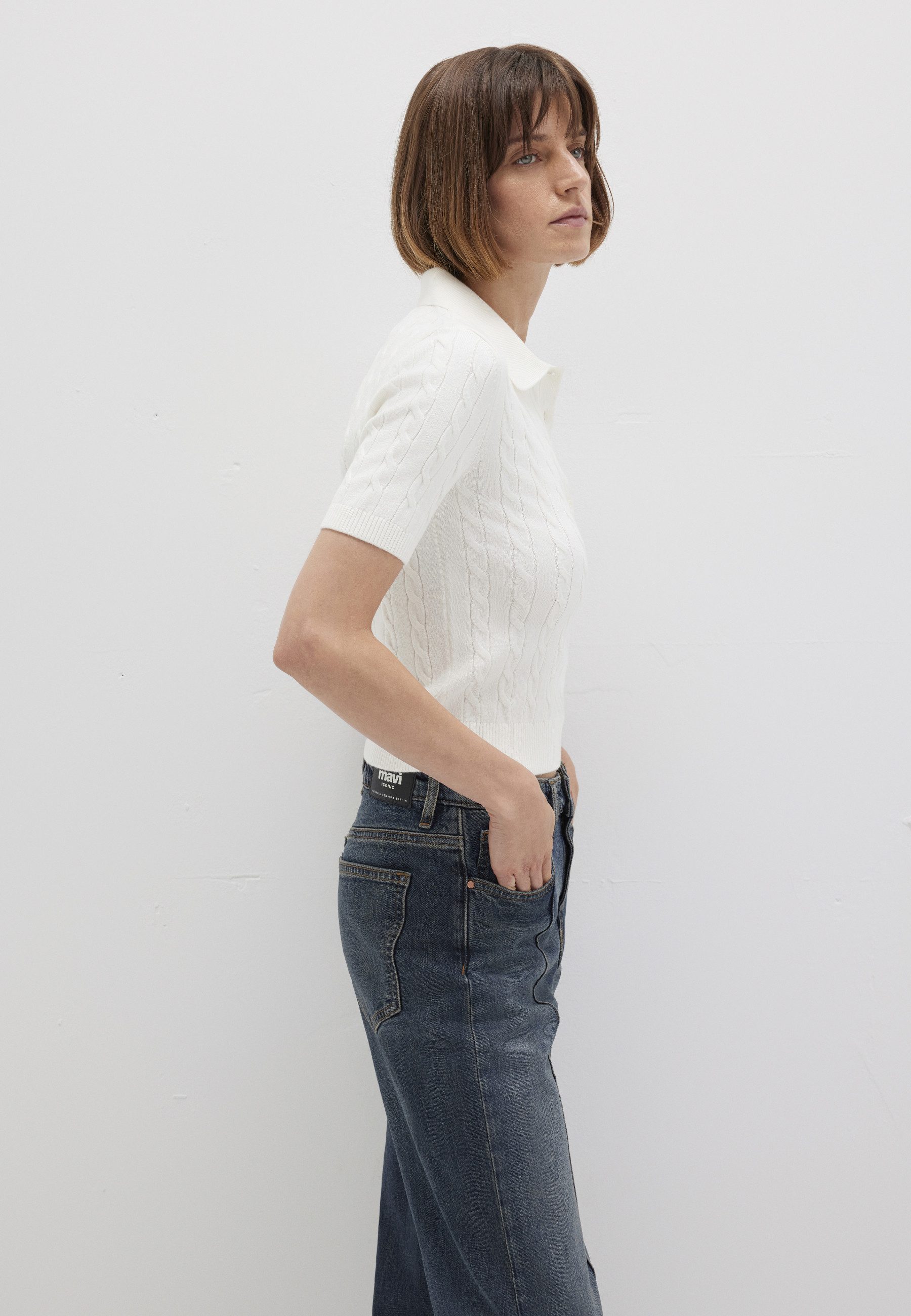 Mavi Strickpullover POLO COLLAR SWEATER Top Strick