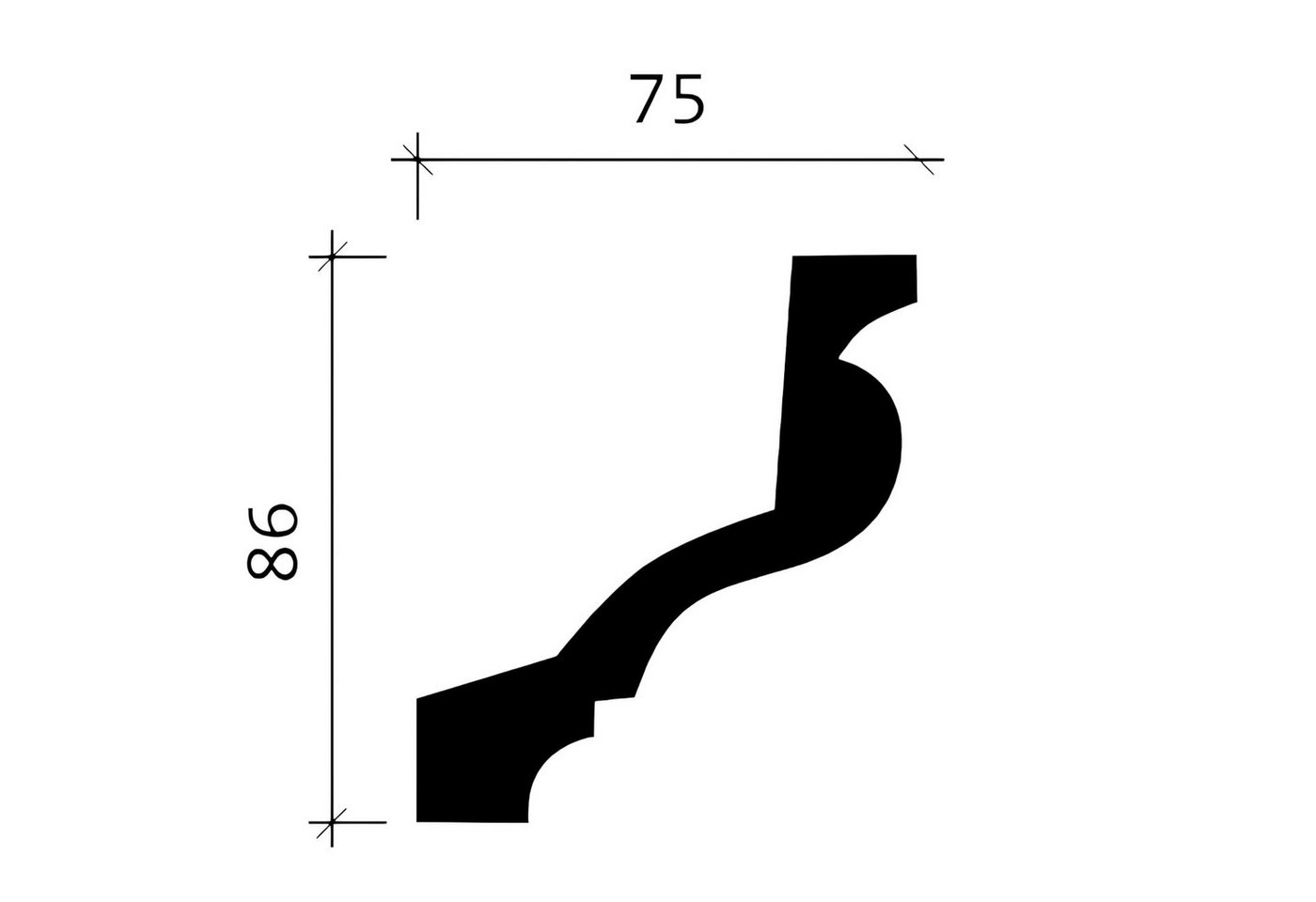 Thumbnail - Profhome Deckenleiste 1 MUSTERSTÜCK S-150129 10 cm MUSTER der Eckleiste Zierleiste, Polyurethan Hartschaum, 1-St., 1 MUS...