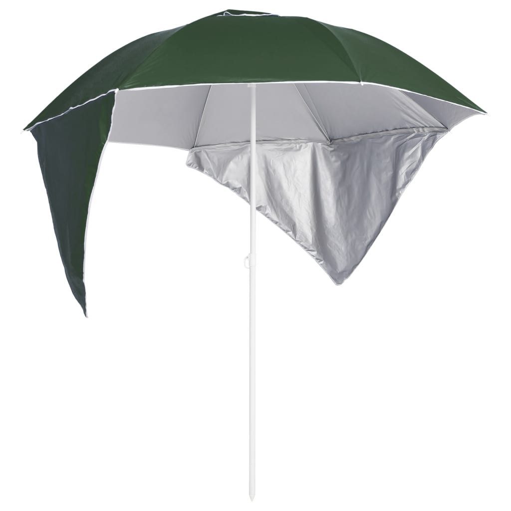 Sonnensegel Strandschirm mit Seitenteilen Grün 215 cm