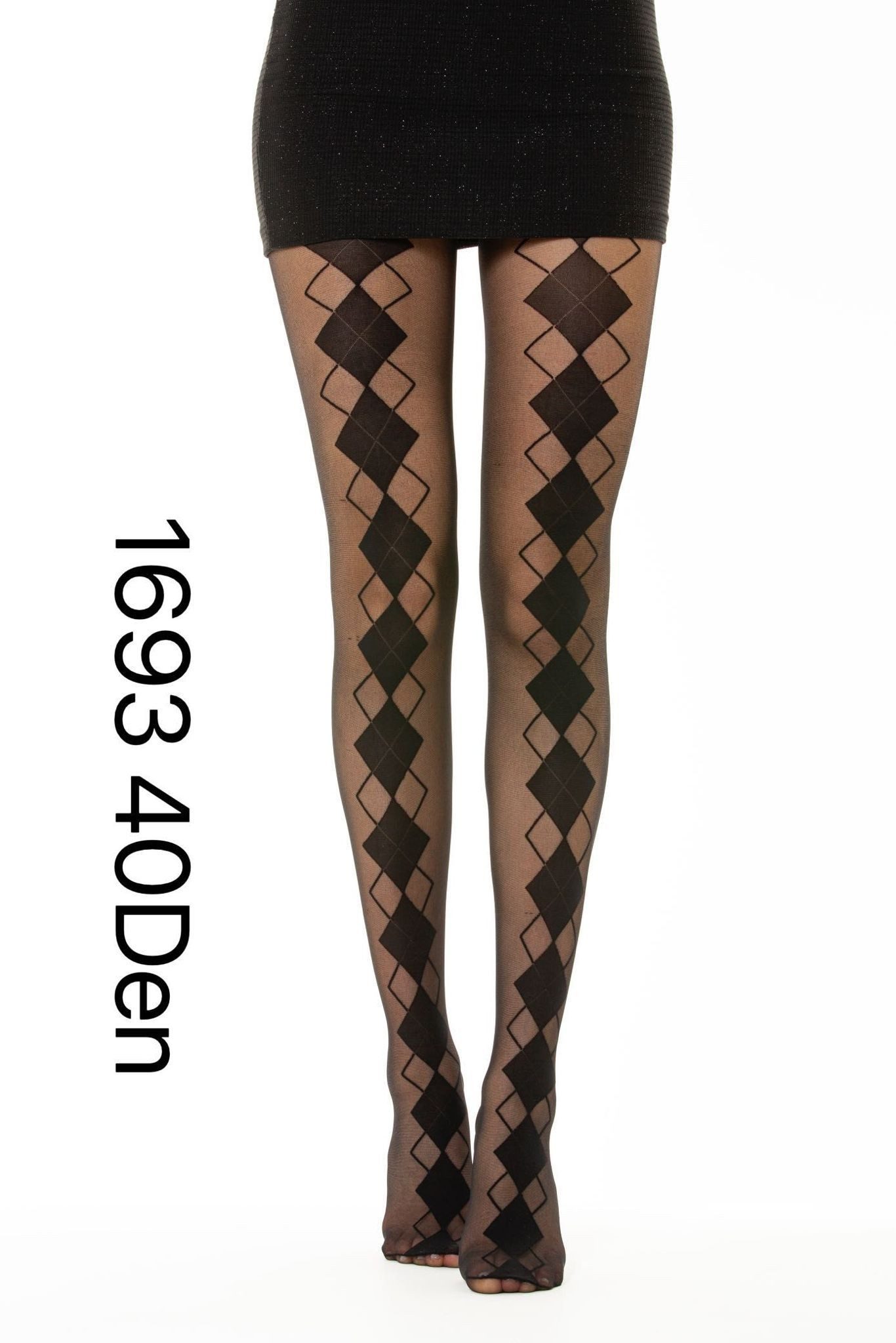 Feinstrumpfhose Damen Strumpfhose Muster Optik 40 DEN für Frauen Collant Moda