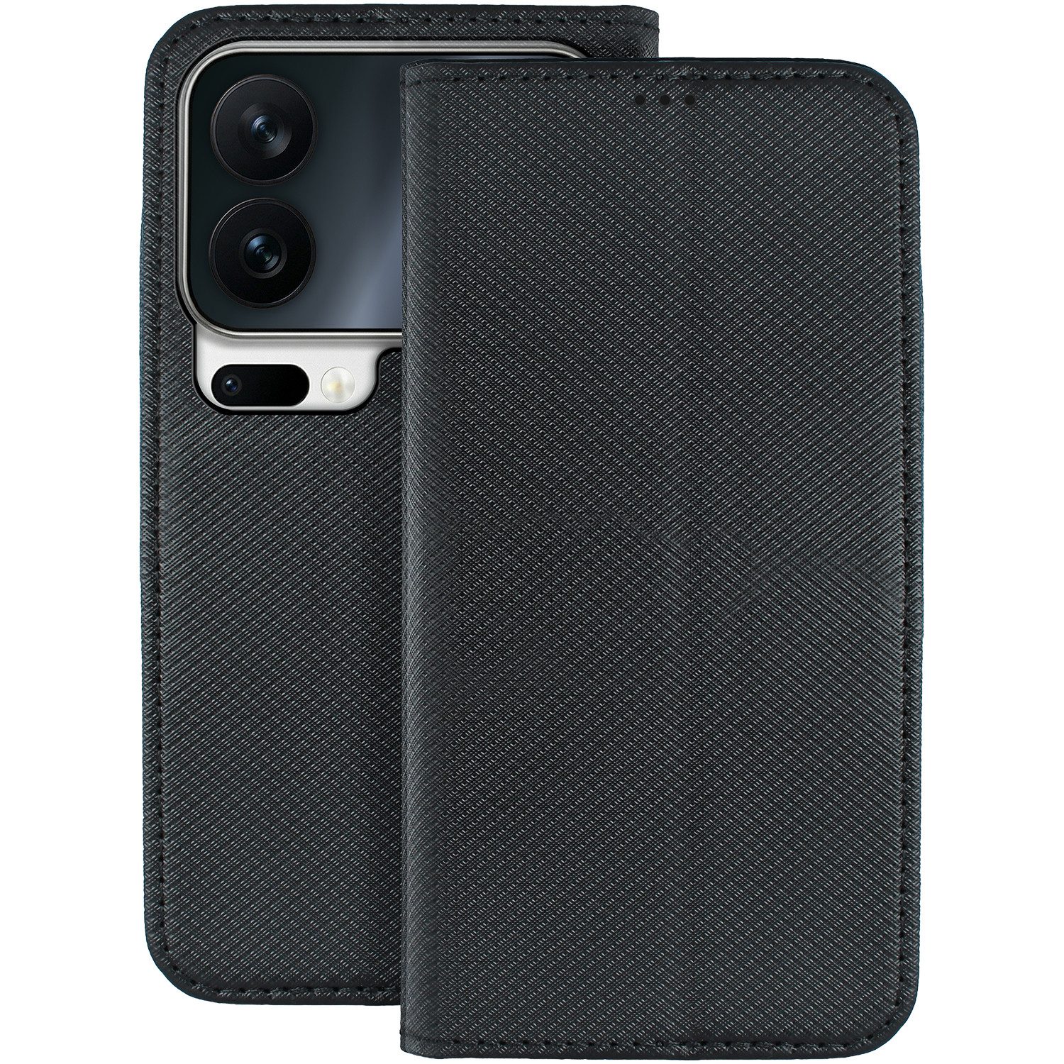 COFI 1453 Handyhülle Smart Magnet für Xiaomi 17 Pro schwarz mit Kartenfach 6,3, Bookcover mit Standfunktion Kartenfach und Magnetverschluss