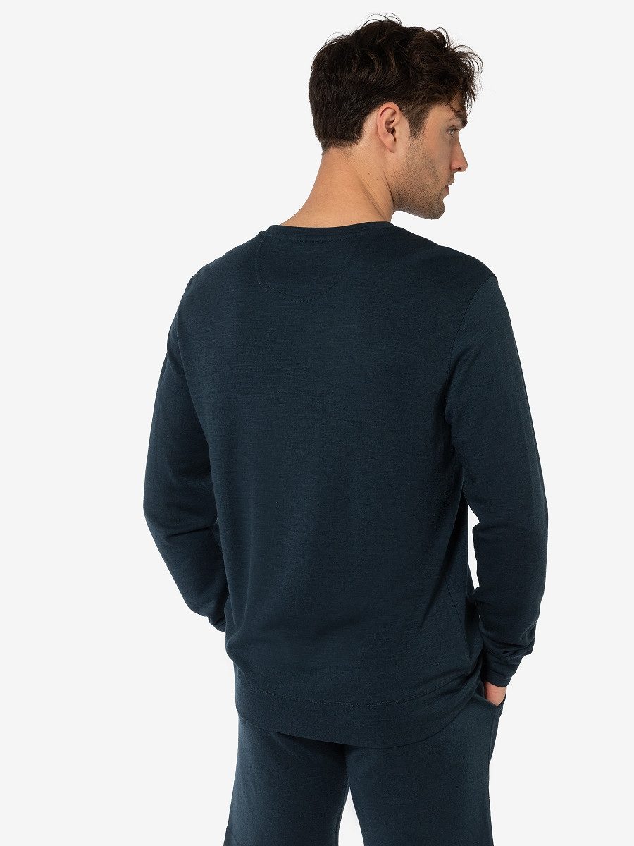 SUPER.NATURAL Sweatshirt für Herren, nachhaltig, Merino SOLUTION BIO CREW modern