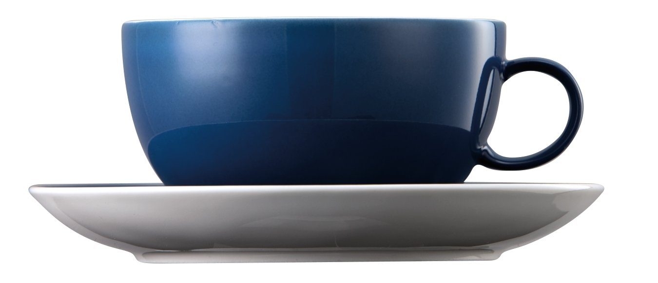 Thomas Porzellan Tasse Sunny Day Petrol Cappuccinotasse 2tlg., Porzellan