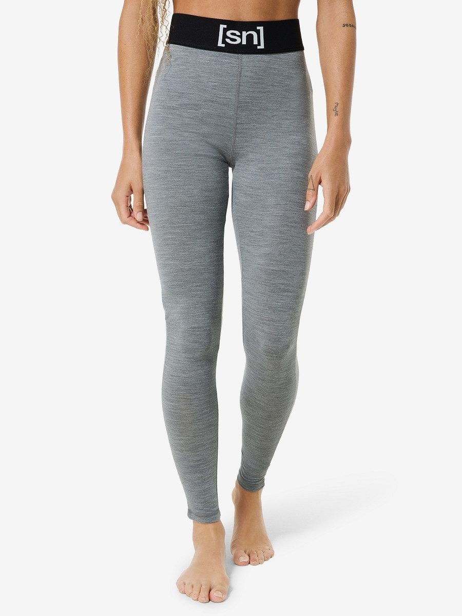 SUPER.NATURAL Thermounterhose für Damen, Merino W TUNDRA175 TIGHT funktioneller Merino-Materialmix