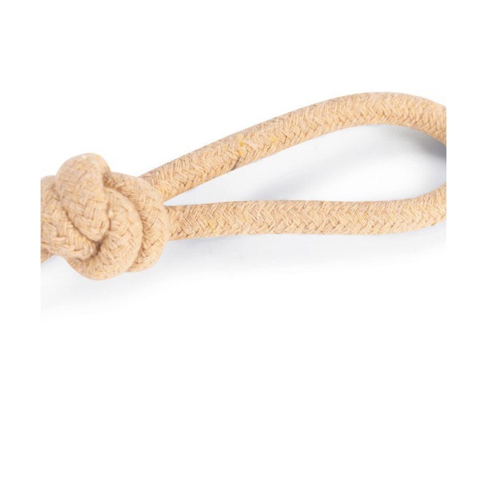 Beeztees Tiertau Minus One Hundespielzeug Tennisball mit Seil und Handschlaufe grau-bei