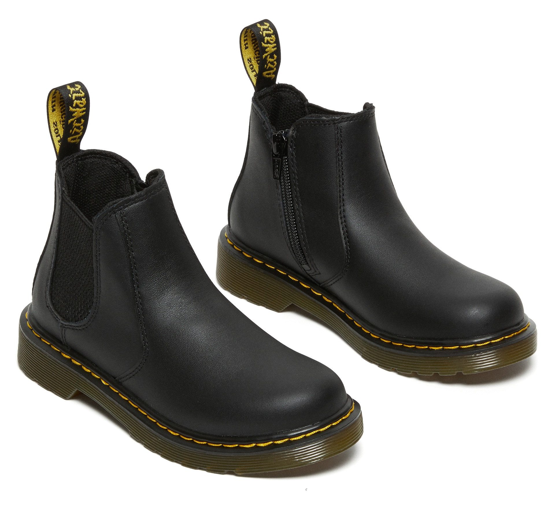 DR. MARTENS Kinder 2976 Softy T Leder Chelsea Boots Chelseaboots Kinderstiefel, Freizeitschuh mit Reißverschluss, Stretcheinsatz