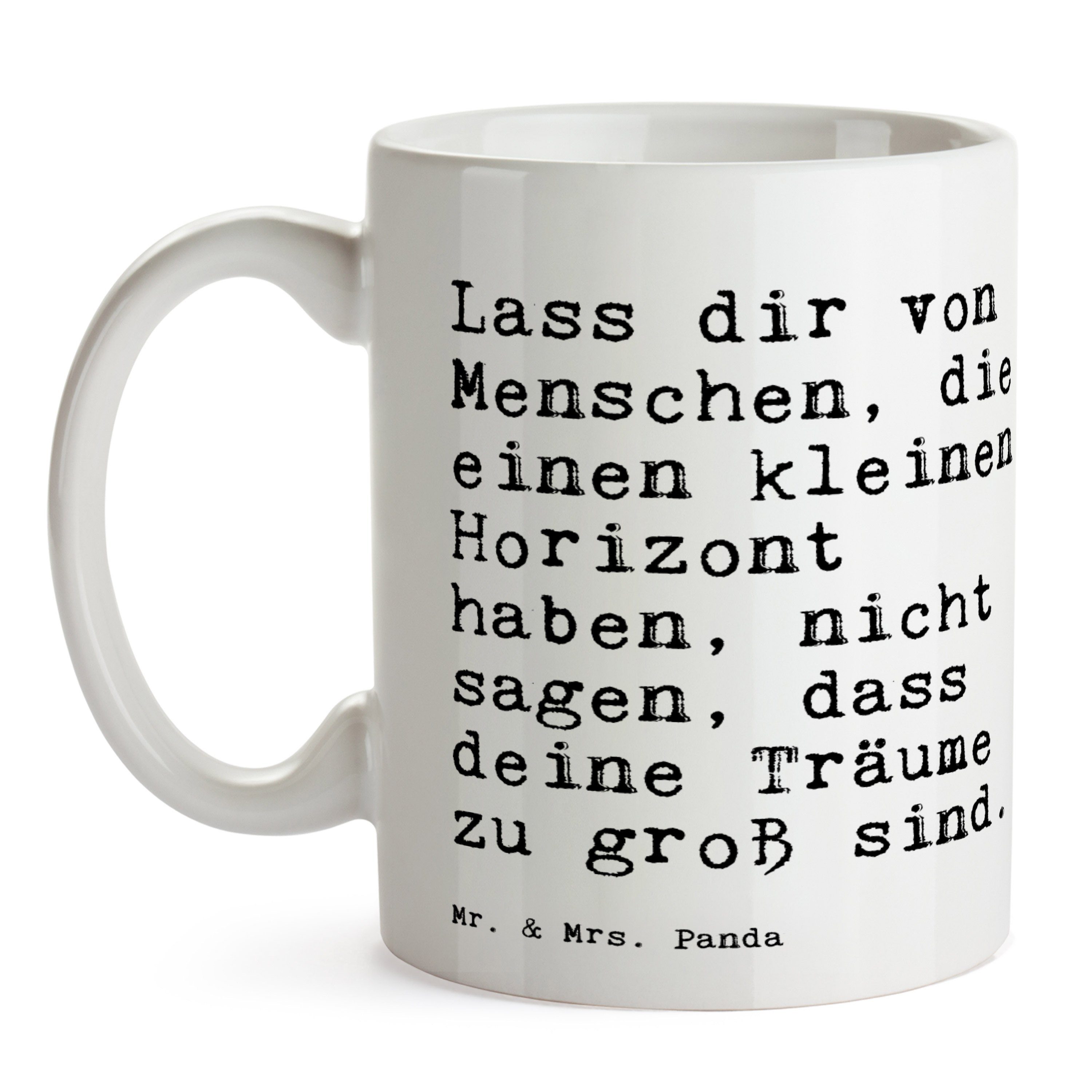 Menschen,... Lass Panda Becher, Weiß Weisheit, - Keramik von Mrs. - dir Mr. & Geschenk, Tasse lustig,