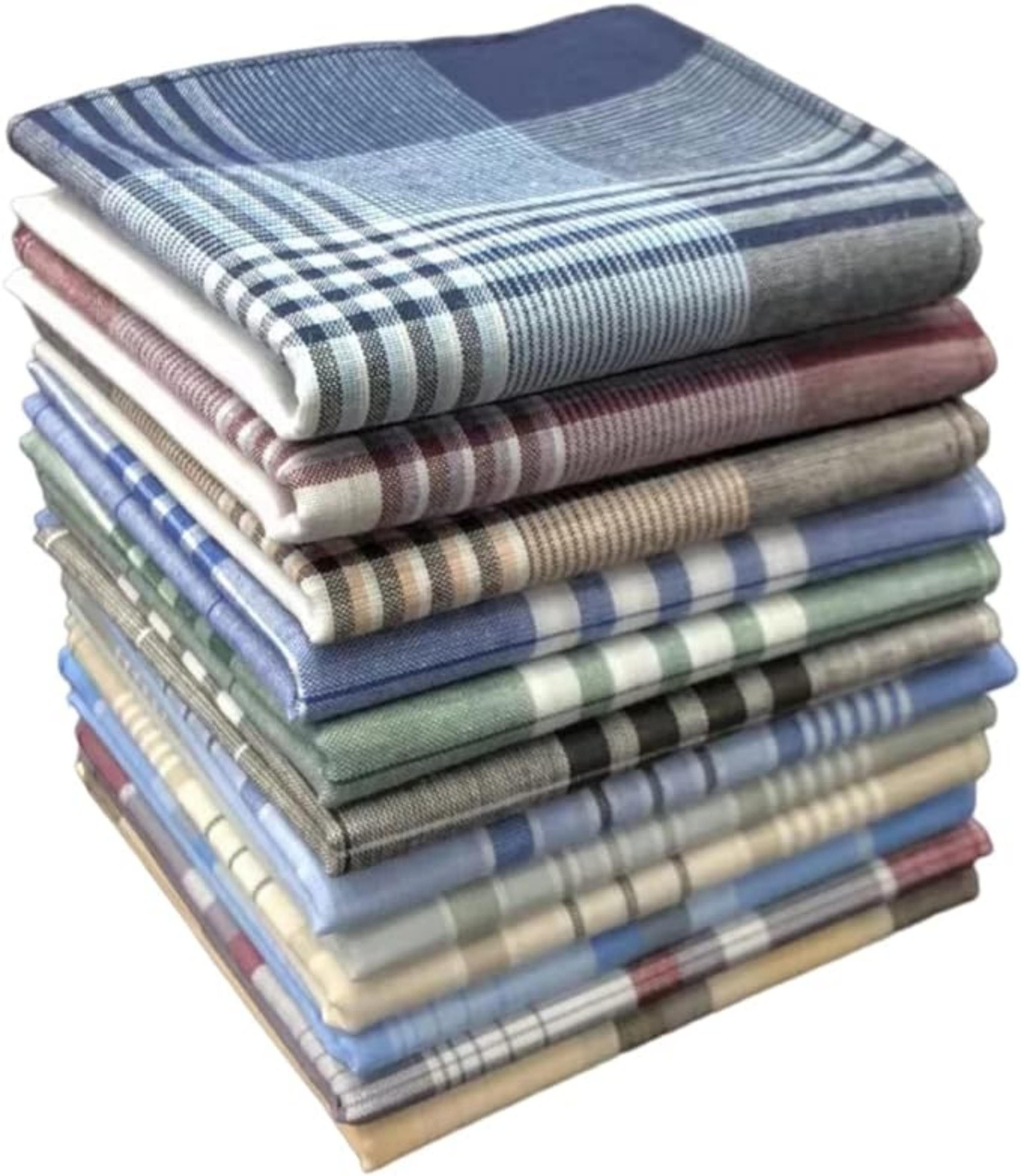 Coonoor Taschentuch 12 Stück Herren Stoff Taschentücher Set Größe 40x40 cm, (12-St)