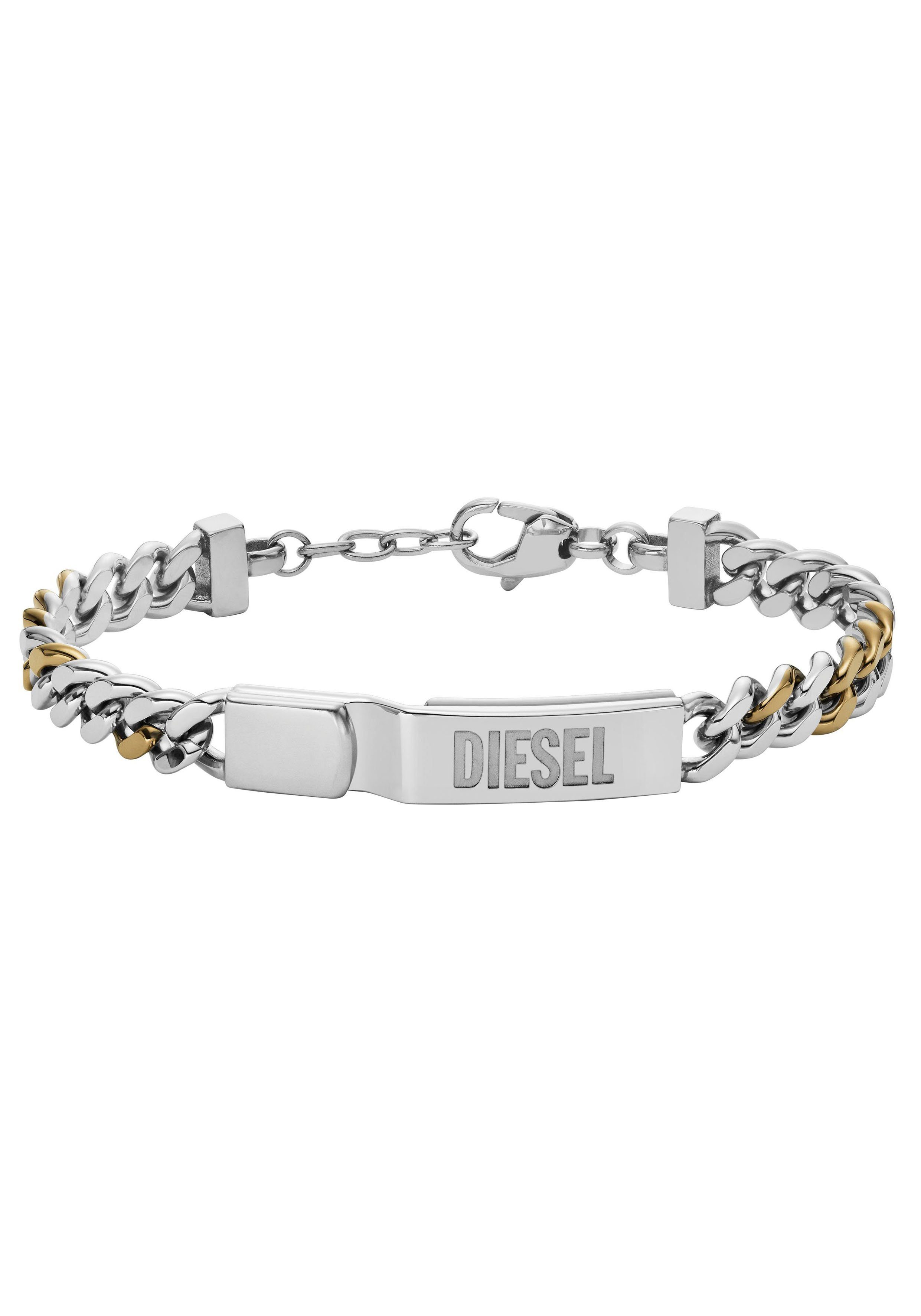 Diesel Armband Schmuck Edelstahl Armschmuck Panzerkette TWO-TONE