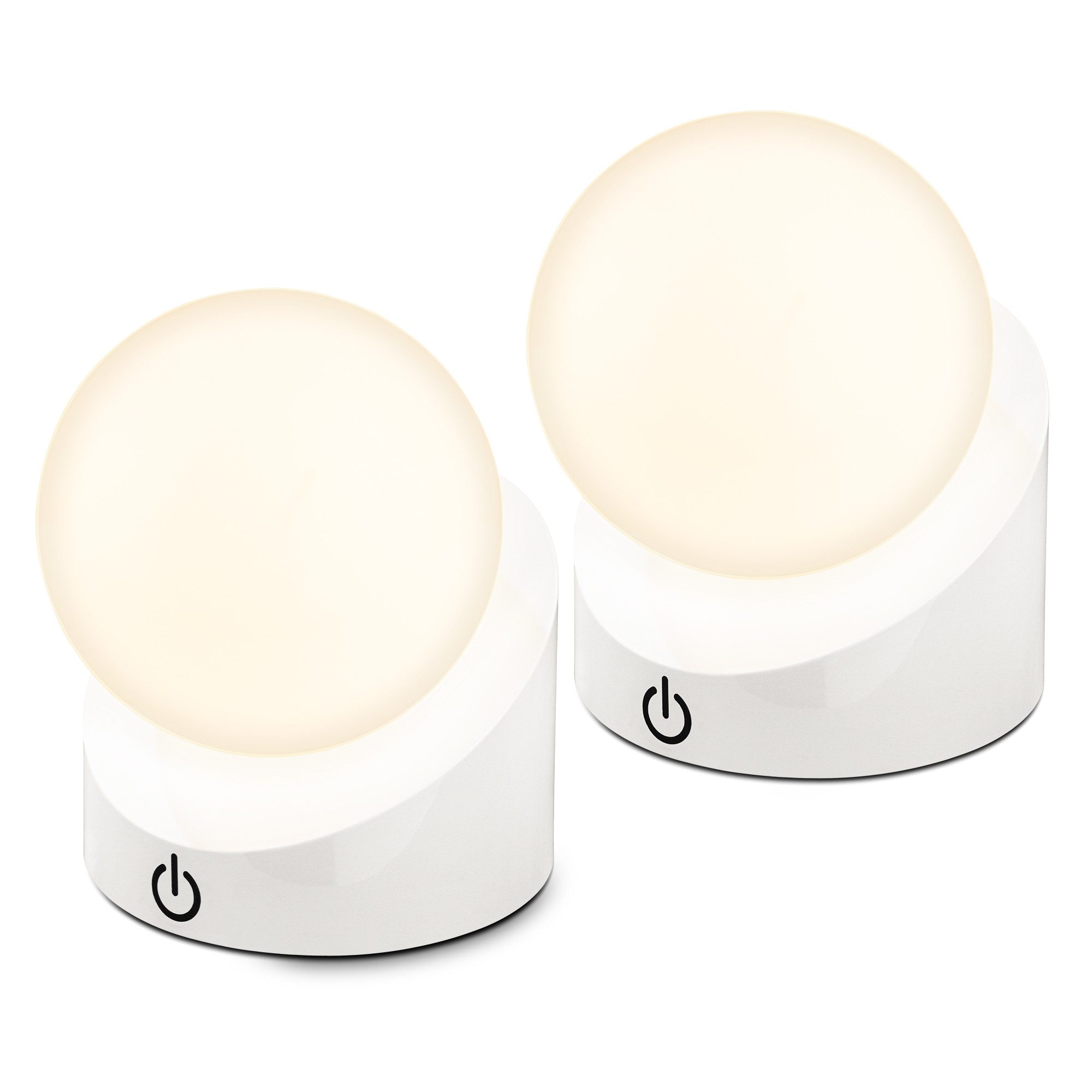 Briloner Leuchten LED Außen-Tischleuchte SORA, Dimmfunktion, LED fest integriert, Warmweiß, kabellos 10x8x9cm Weiß 2W Kinderzimmer Flur Outdoor Aussen 2er-Set