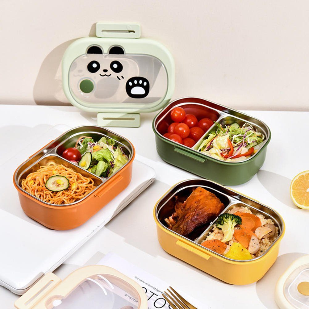 Blusmart Lunchbox Bento-Box Mit Mehreren Auslaufsicherer orange Schlitzen