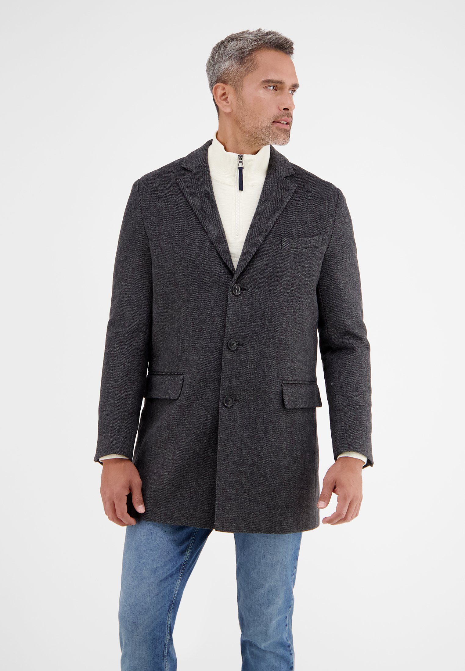 LERROS Wintermantel LERROS Mantel in klassischer Fischgrat-Optik günstig online kaufen