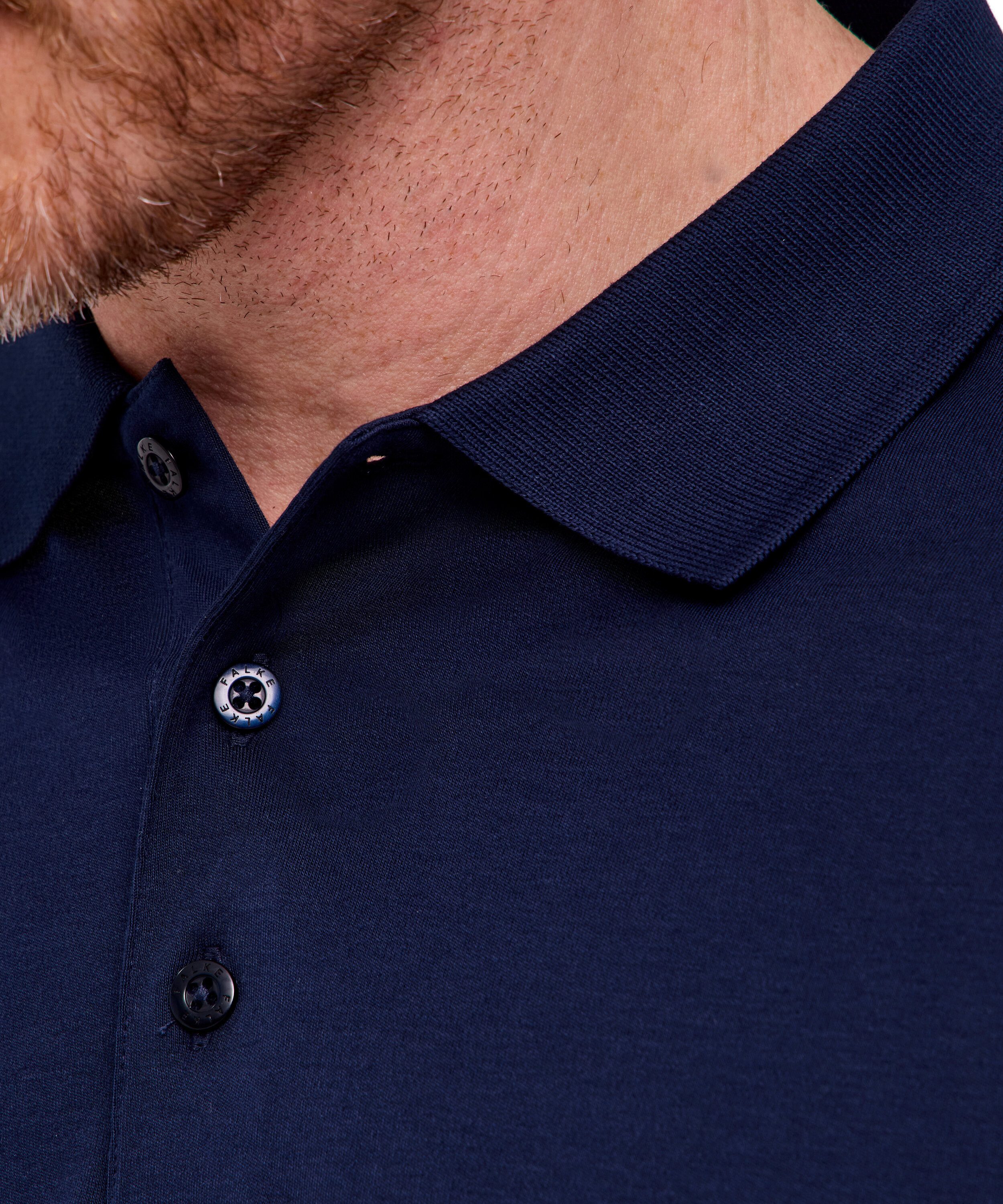 FALKE Poloshirt Polo Shirt aus hochwertiger Pima-Baumwolle (1-tlg., 1) aus hochwertiger Pima-Baumwolle