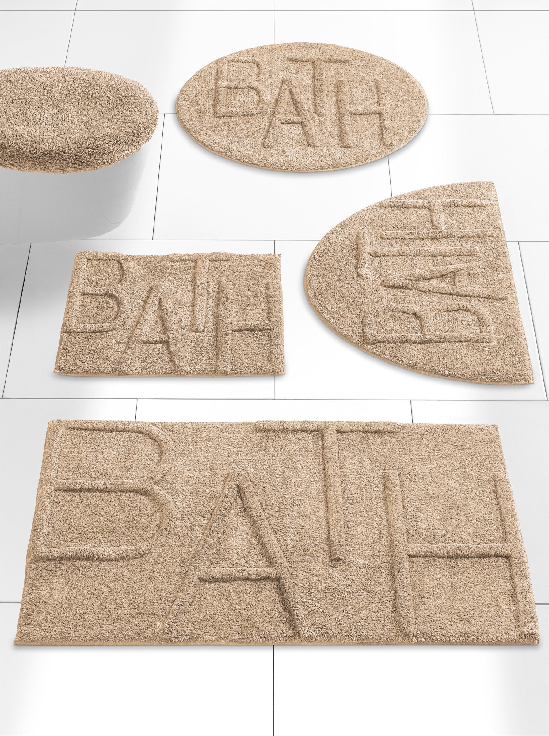 heine Badematte Badteppich ., Höhe 12 mm, Baumwolle, Rund günstig online kaufen