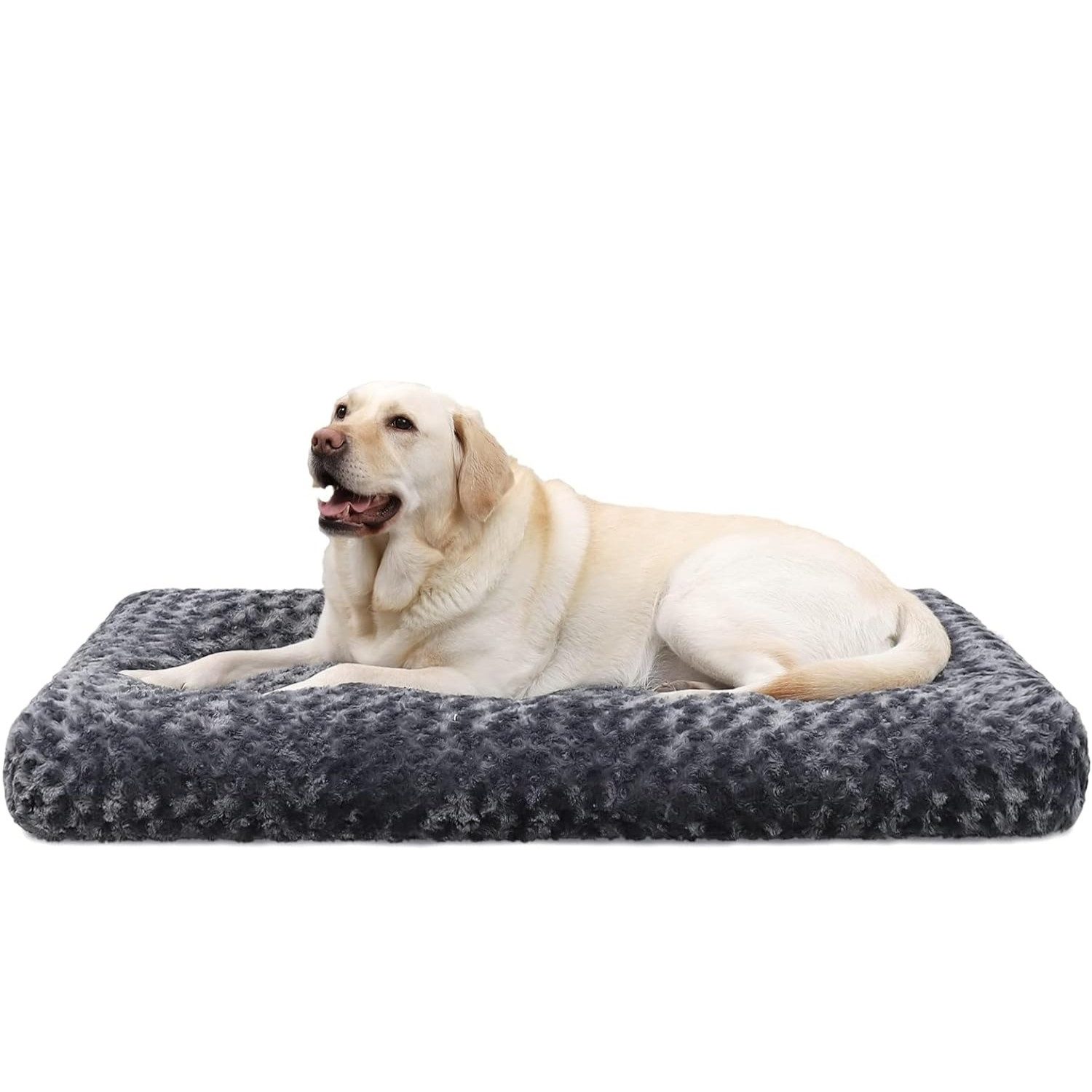 LuxusKollektion Hundekäfig Hundebett Grosse Hunde Waschbar Hundekissen Dunkelgrau 90x60cm