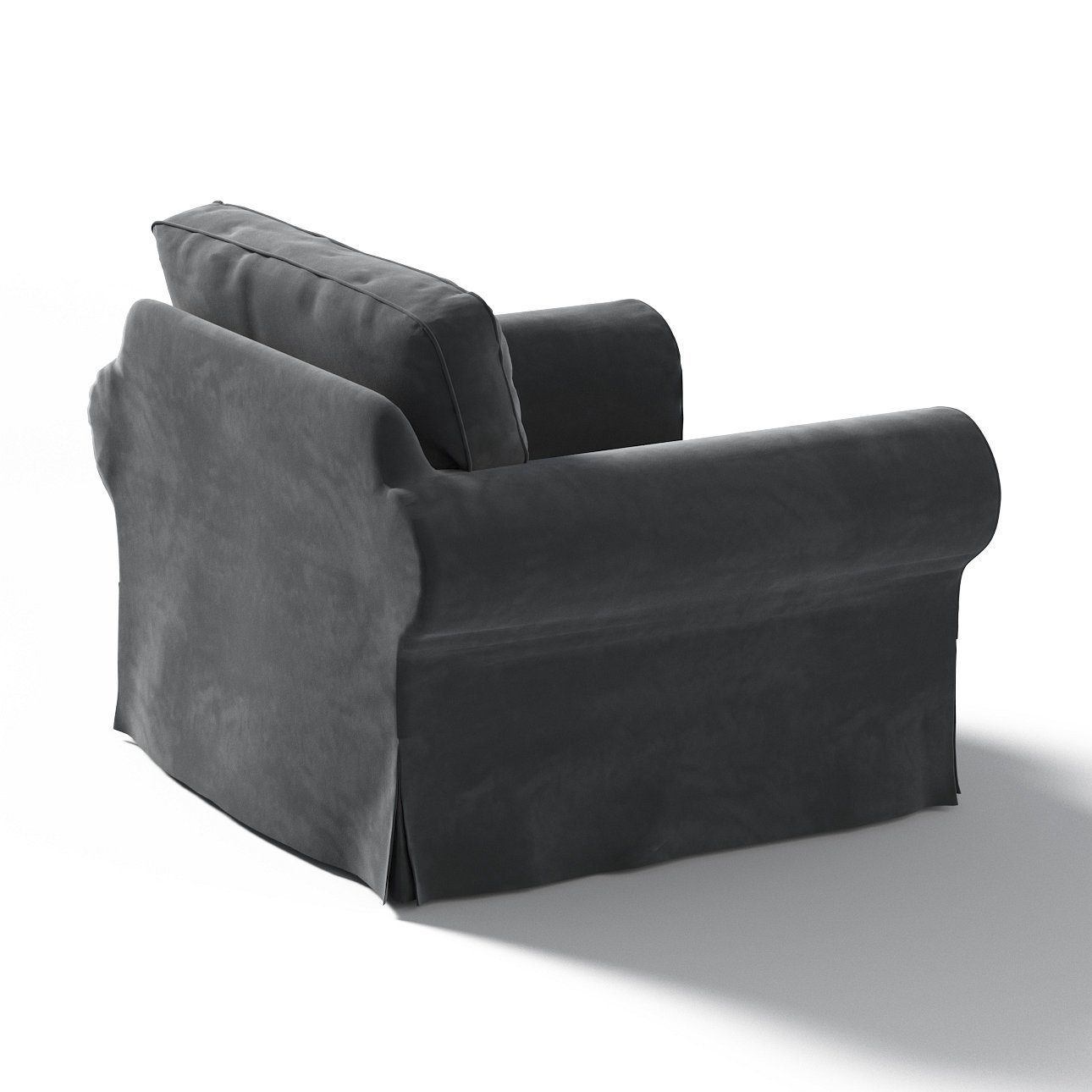 Sofahusse Ektorp Sessel, Velvet, Dekoria schwarz