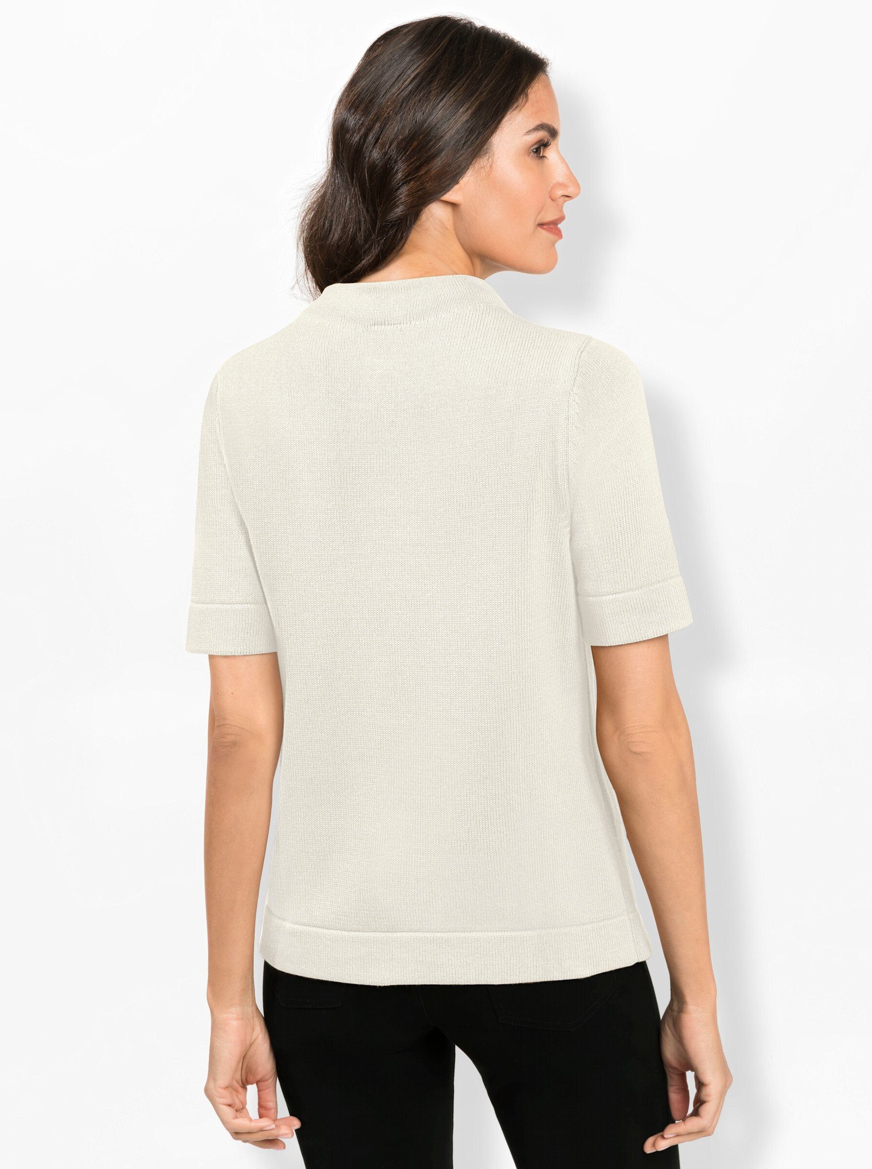 Witt Strickpullover Pullover Kurzarm Jersey aus Baumwolle, mit Halbarm günstig online kaufen