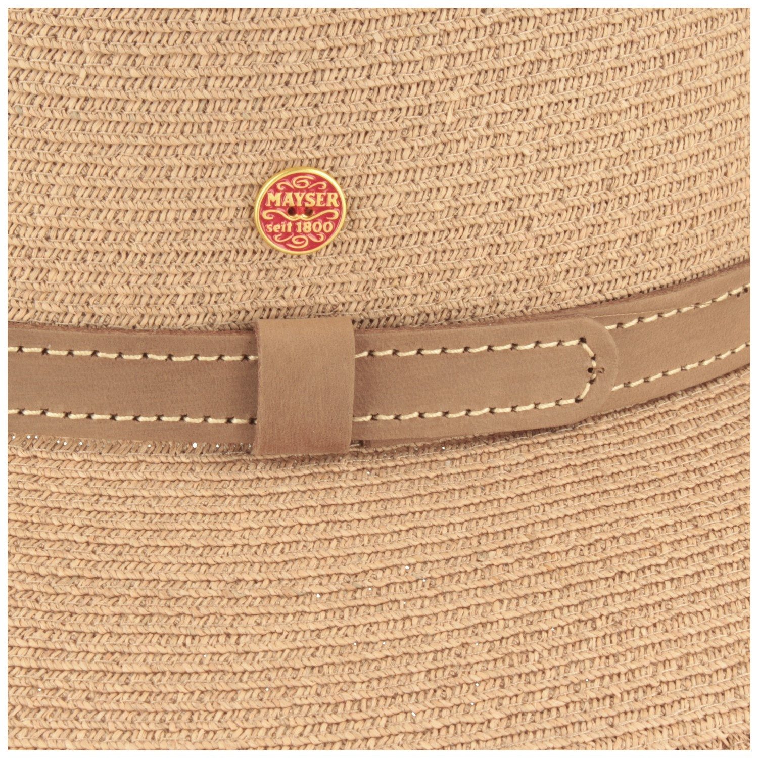Mayser Strohhut knautschbarer Stroh Traveller Mathis mit Lederband und UV Schutz 80