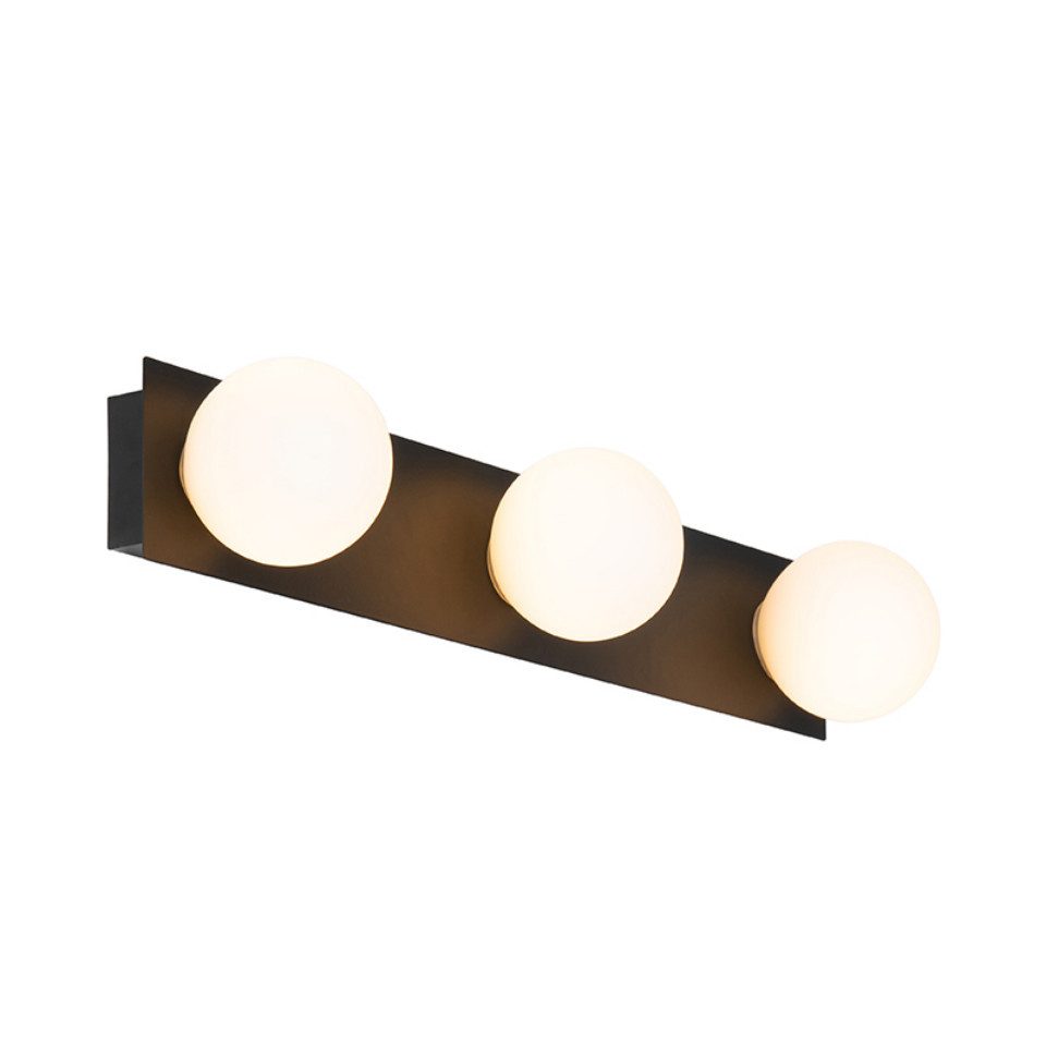 Qazqa Wandleuchte Cederic, ohne Leuchtmittel, Warmweiß, QAZQA Wand­leuchte, g9, Schwarz, Glas, Modern