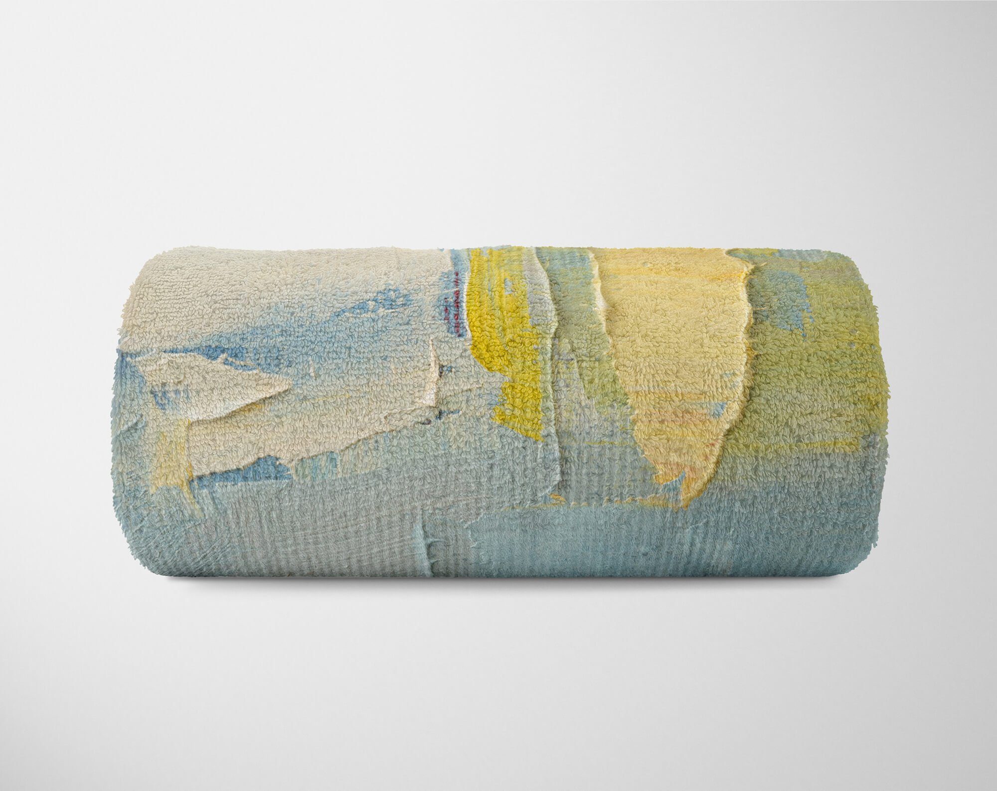 Fotomotiv Kuscheldecke Saunatuch Handtuch (1-St), Abstrakt Strandhandtuch Handtücher mit Handtuch Sinus Farbe Art Nahaufnahme, Baumwolle-Polyester-Mix