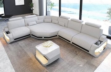 Sofa Dreams Ecksofa Stoff Polster Sofa Asti, L Form Stoffsofa mit LED, extra große Eck-Sitzfläche, Designersofa