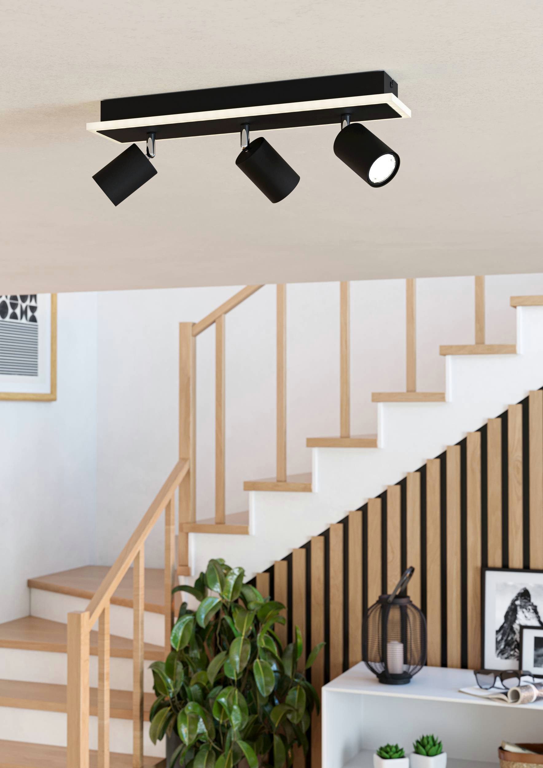 EGLO Deckenleuchte Rimbocchi 1 Deckenlampe, Metall und Kunststoff, Spotbalk günstig online kaufen