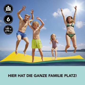 Schaum-Badematte Wassermatte XXL 270x180cm gelb/türkis MAXXMEE