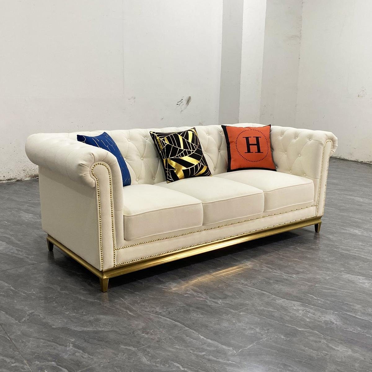 Dreisitzer Luxus Neu, Polstermöbel Moderner Sofa Europe Made JVmoebel in Chesterfield