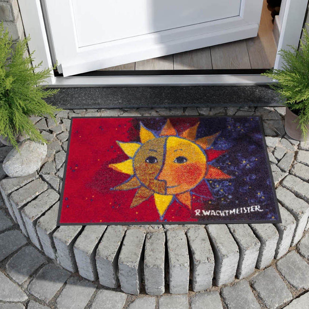 Salonloewe Fußmatte Fußmatte 50x75 Rosina Wachtmeister Sole rot, Eingangsmatte normal, Höhe: 500 mm