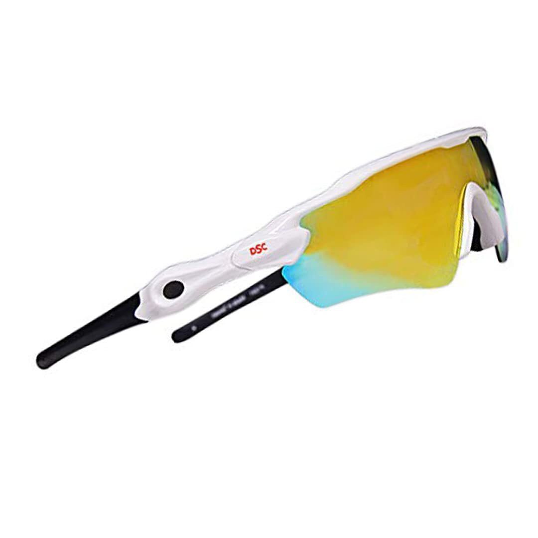 DSC Sportbrille Polarized Cricket-Sonnenbrille, (Bestandteile des Pakets: 1 Sonnenbrille mit Etui., 100% UV-Schutz, stylische neueste brille), eye dust protector, mirrored glasses