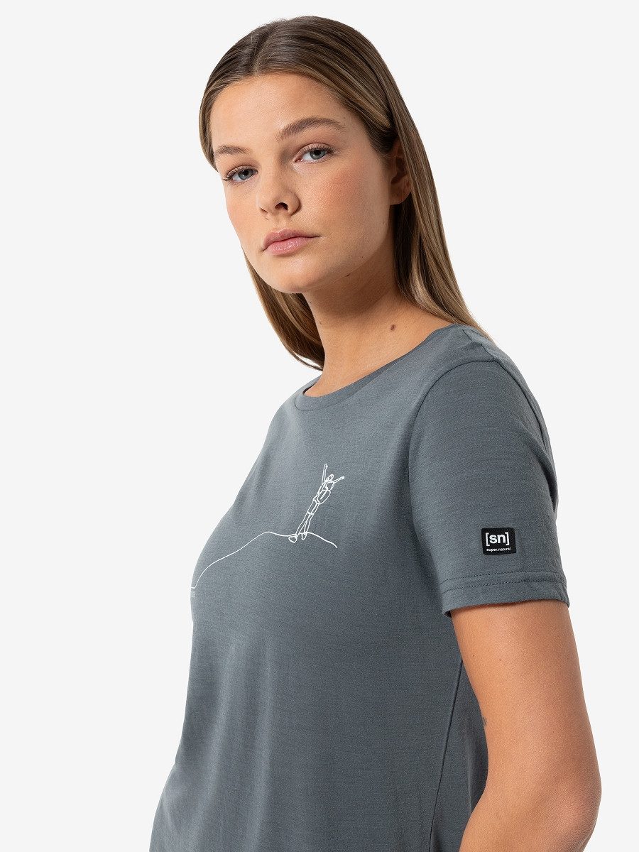 SUPER.NATURAL Print-Shirt Merino T-Shirt W GIPFELGLÜCK günstig online kaufen