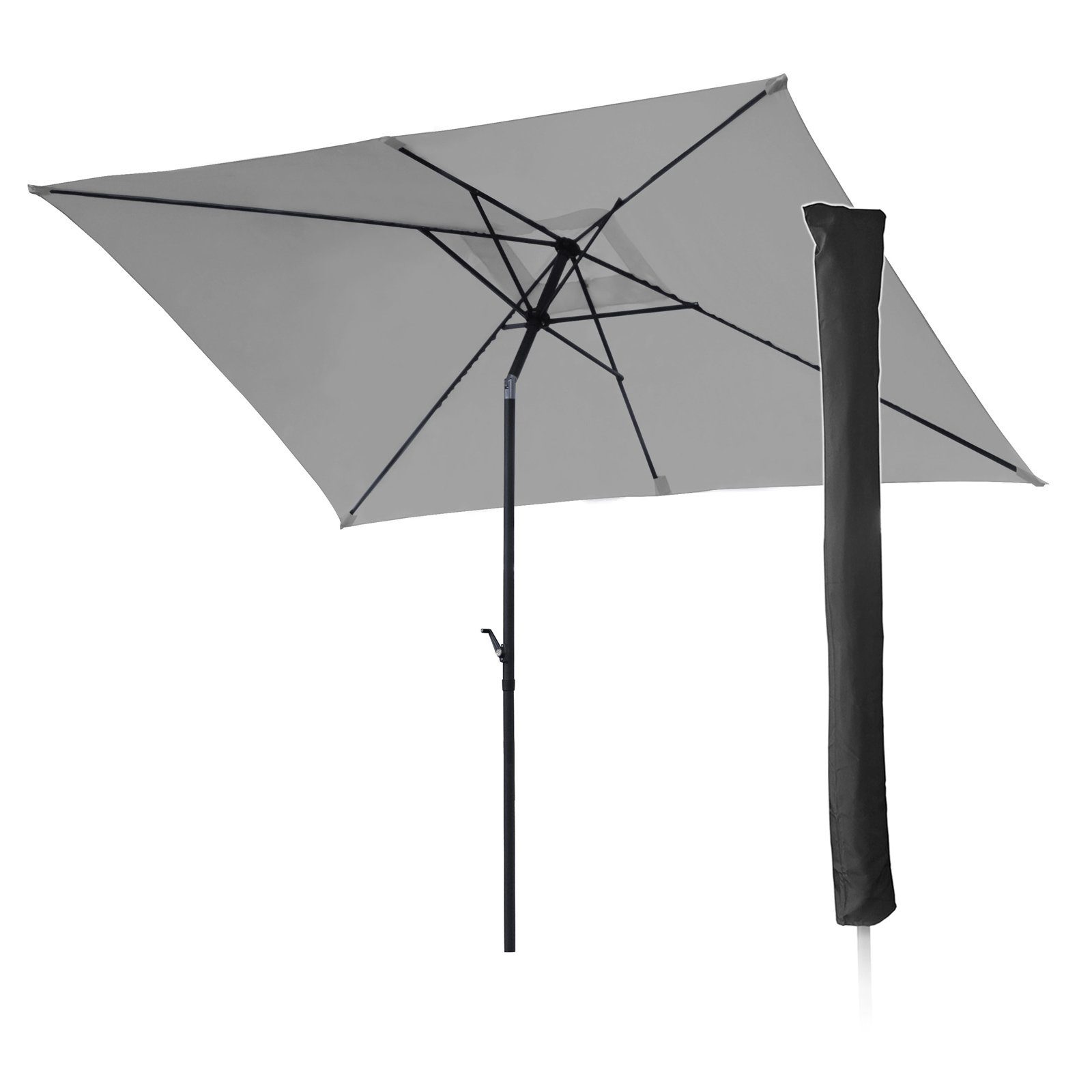 SVITA Sonnenschirm, Set, Set Sonnenschirm mit Schutzhülle, Set, mit Schutzhülle, Balkonschirm, Sonnenschutz, 3x2 m