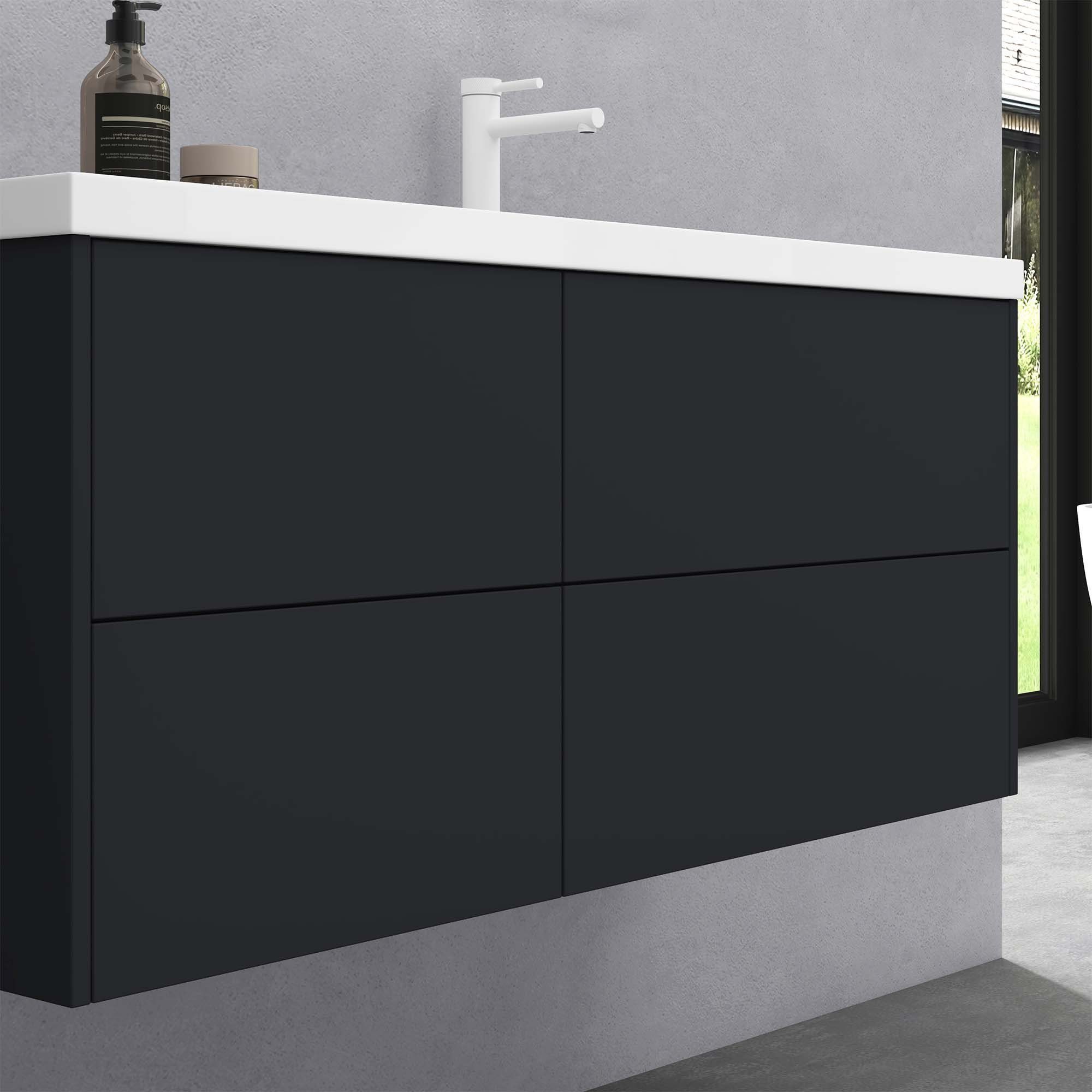 doporro Badmöbel-Set Waschtisch mit Unterschrank aus Holz mit Soft-Close MD günstig online kaufen