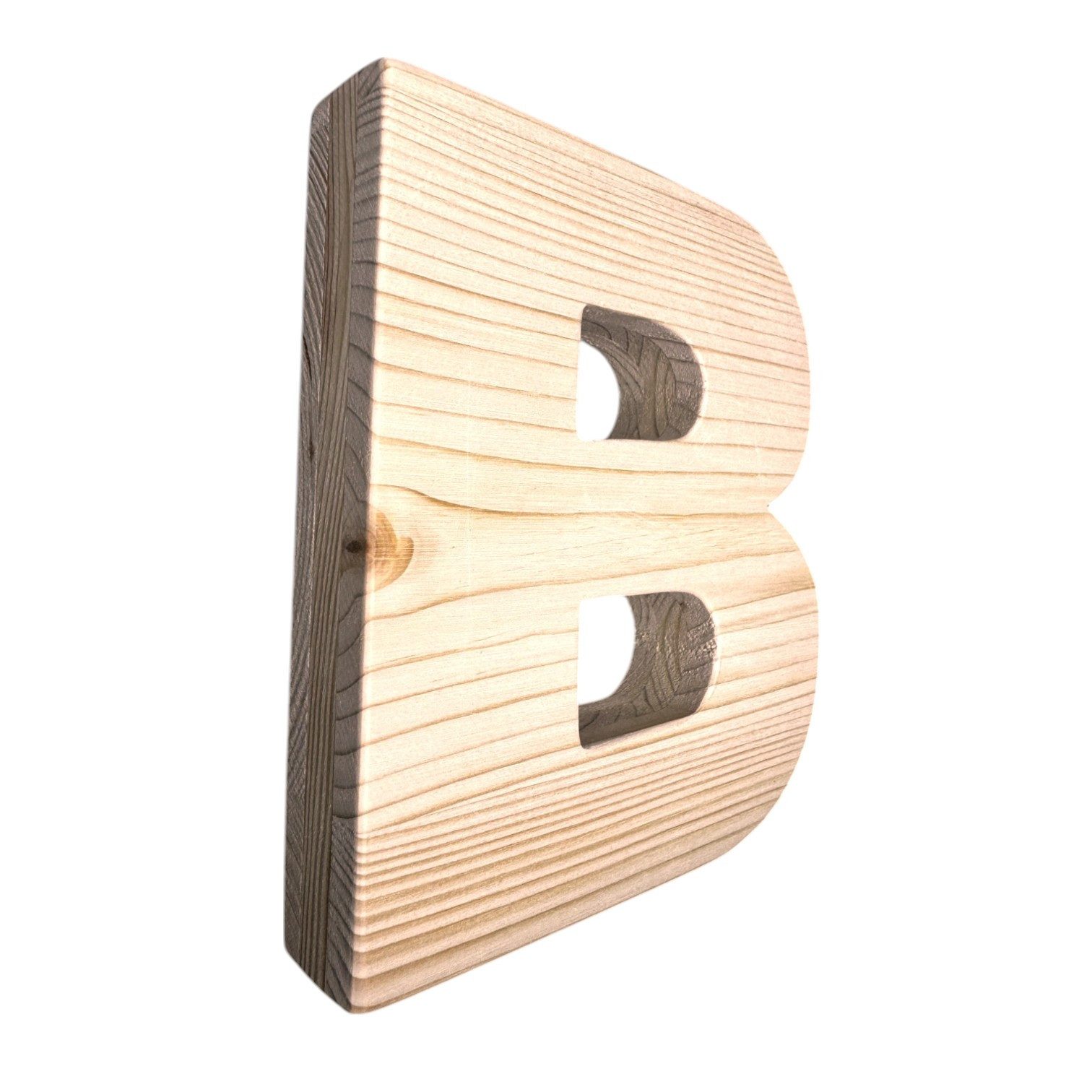 Zayno Deko-Buchstaben Holzbuchstabe "B" aus massivem Fichtenholz (Packung, 1 St., Fördert das Kennenlernen des Alphabetes), in liebevoller Handarbeit aus hochwertigem Fichtenholz gefertigt.