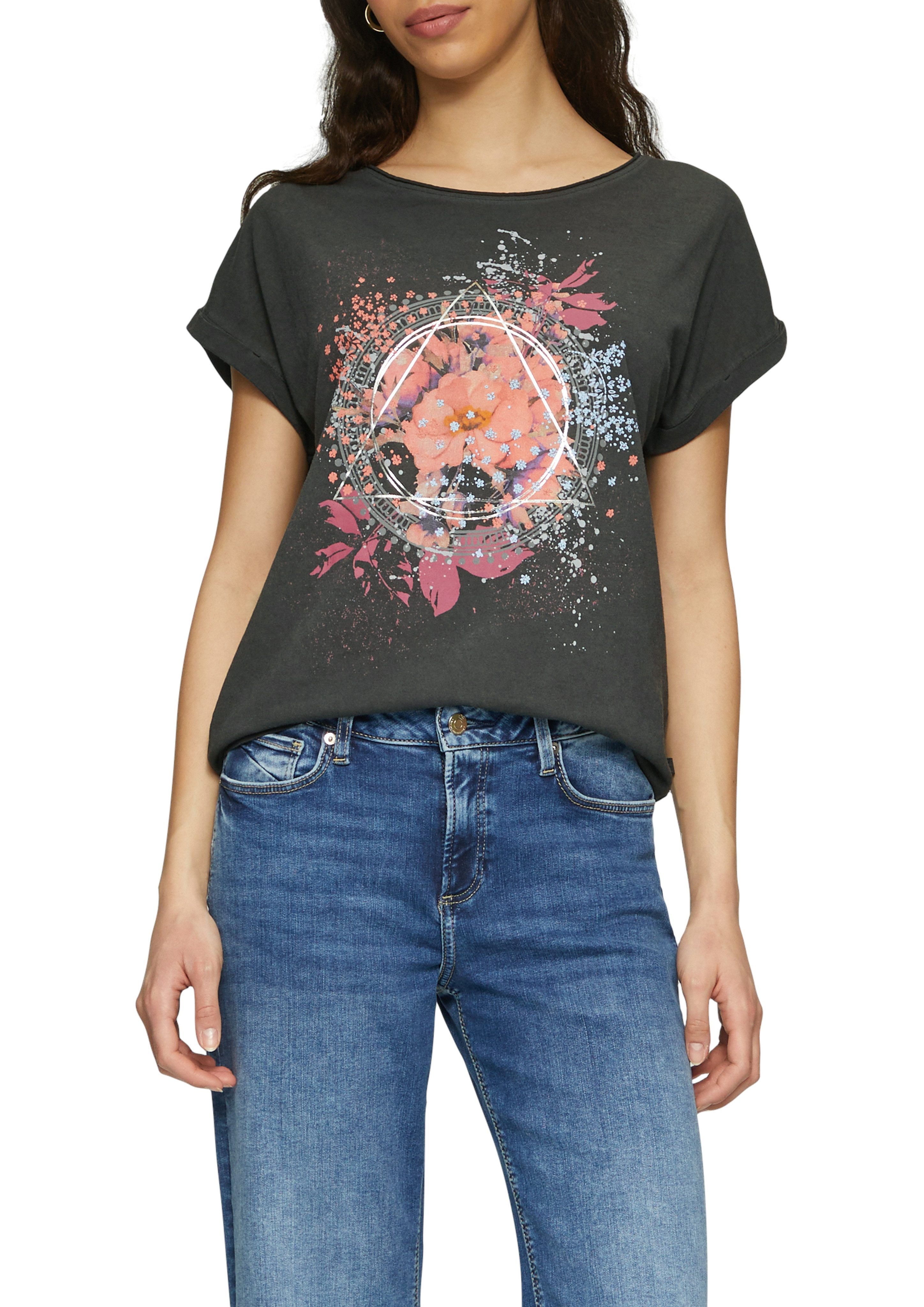 QS T-Shirt mit Frontprint günstig online kaufen