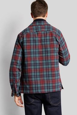 bugatti Langarmhemd Overshirt mit Karomuster