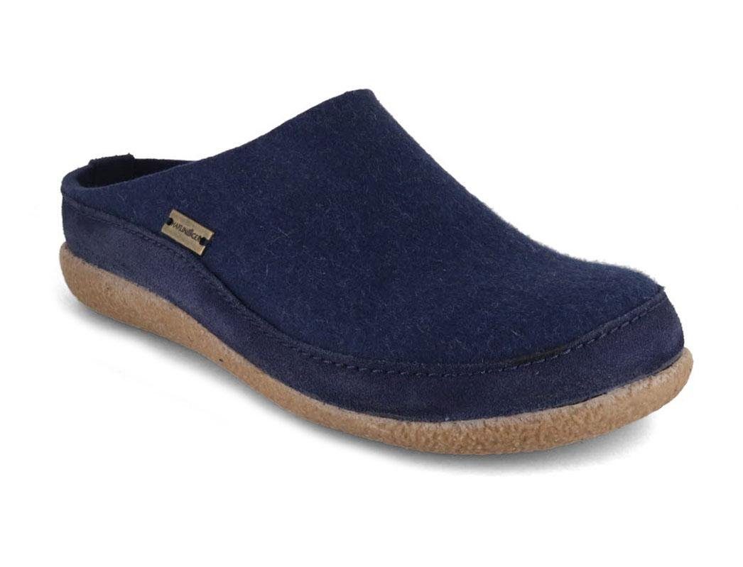 Haflinger Blizzard Skane Filzpantoffeln, jeans, filzclogs Hausschuh temperaturregulierend