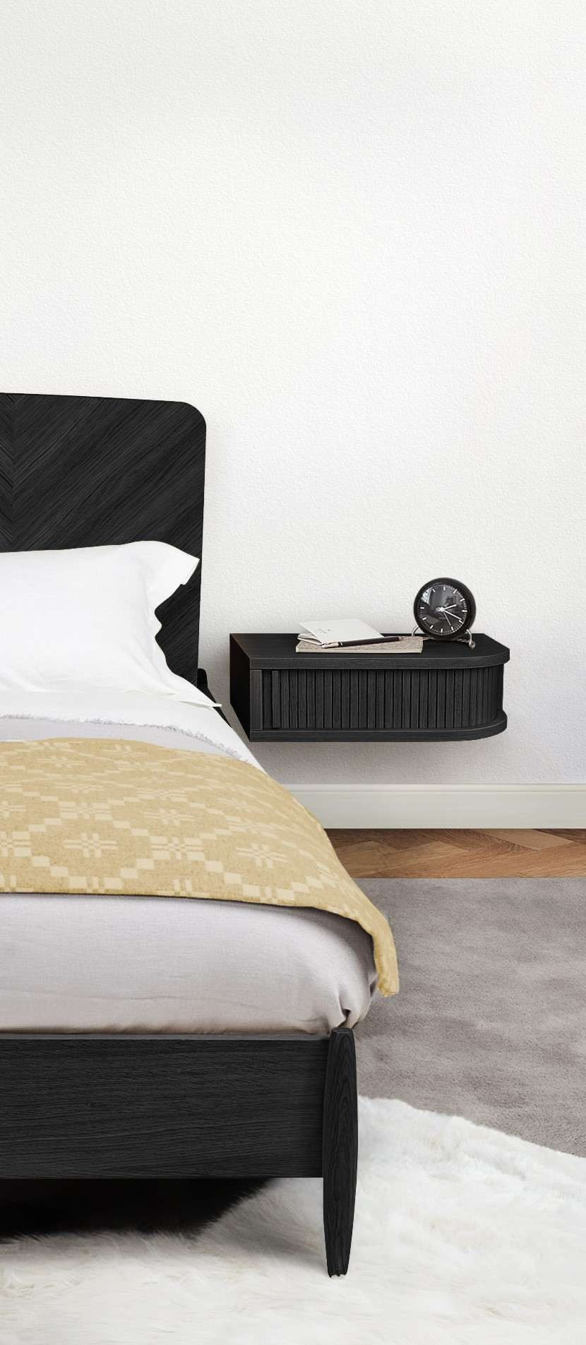 Woodman Nachttisch Farsta, in 3 Farben, mit Tambourschiebetüren, mit Eichenholz furniert, FSC®