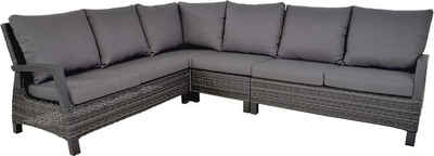 Lesli Living Gartenlounge-Set Gartenbank Eckbank Lounge Ecke PRATO FORTE von Lesli Living, (4-tlg)