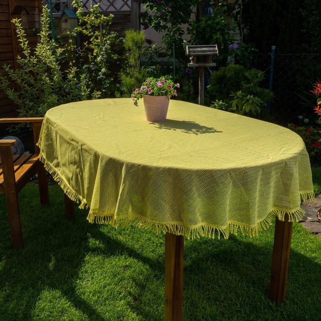 laro Tischdecke Gartentischdecke Wetterfest Rutschfest Oval günstig online kaufen