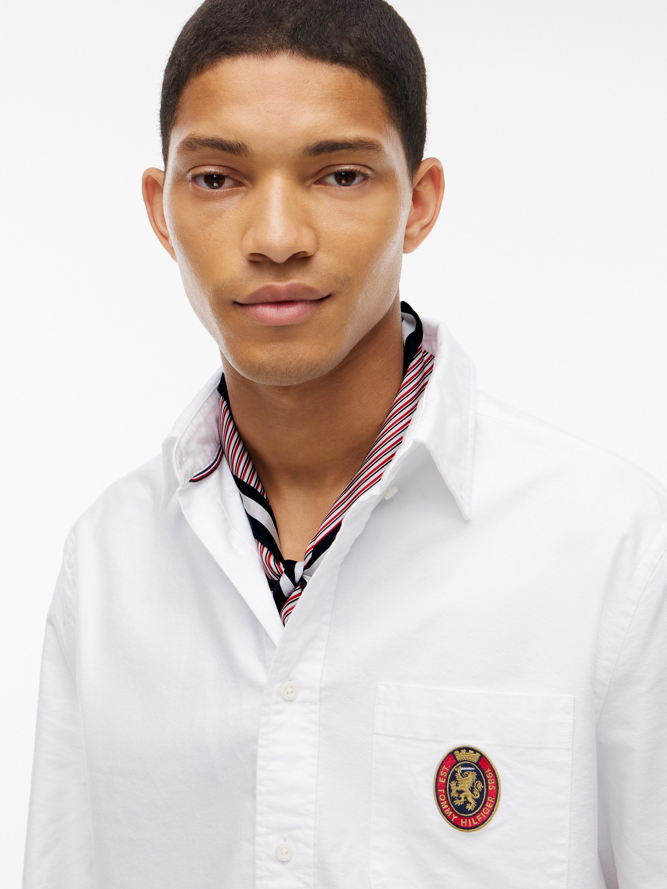 Tommy Hilfiger Seidentuch SILK FOULARD, Regular fit mit Streifenmuster
