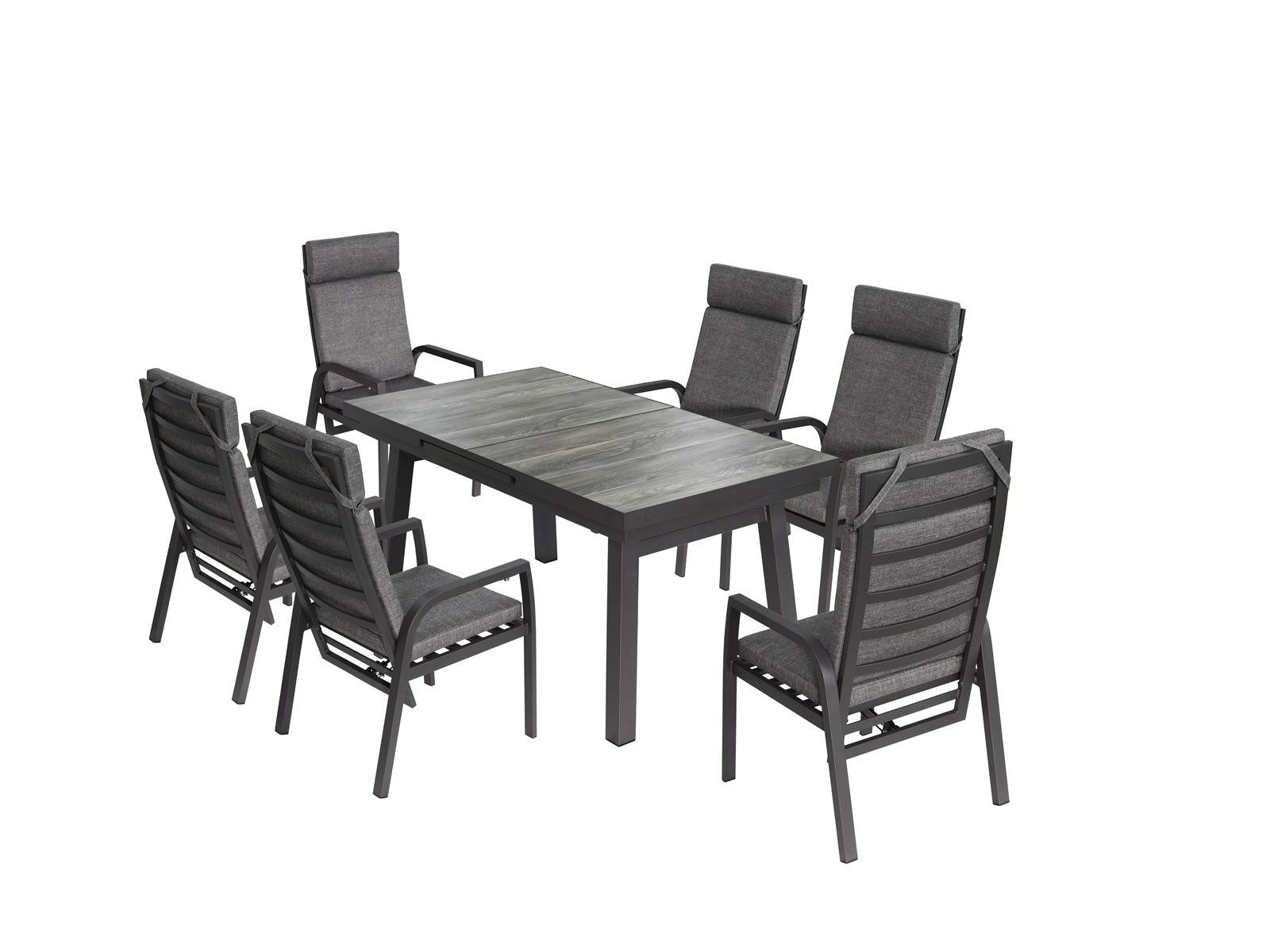 bellavista - Home&Garden® Gartenlounge-Set »Sydney 1« Gartenmöbel Set ausziehbar Sitzgruppe Outdoor Garnitur, (Set, 7-tlg), Aluminium, für 6 Personen, Ausziehtisch, wetterfest - Garten, Terrasse
