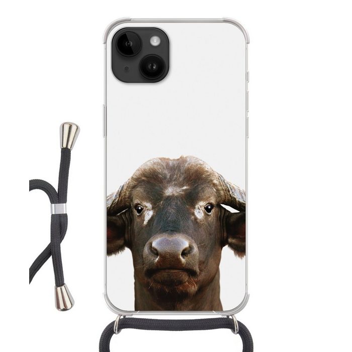 MuchoWow Handyhülle Büffel - Wasserbüffel - Kopf - Kuh - Hörner - Jungen - Mädchen Handyhülle Telefonhülle Apple iPhone 14