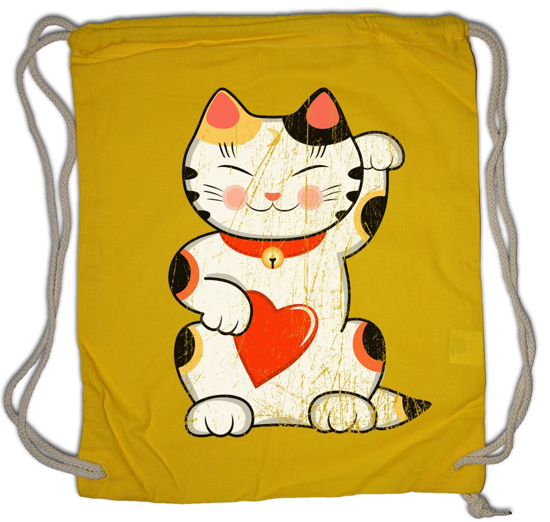 Turnbeutel Maneki Neko II Turnbeutel Cat Katze Winkekatze Maneki-Neko Manekineko