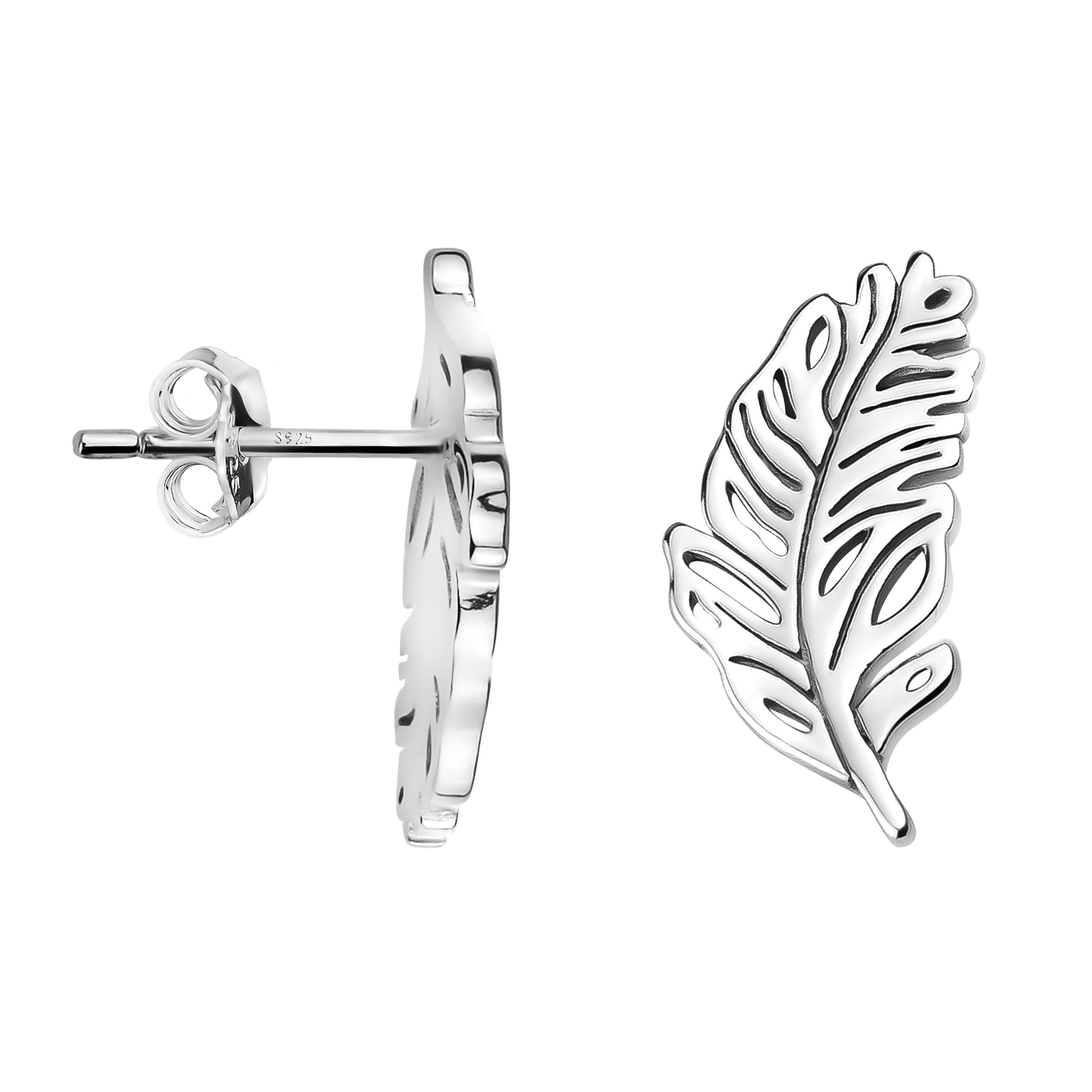 Ciondolo Argento 925 A Forma Di Piuma O Ala - Design Elegante E Senza Tempo, Placcato Rodio, Ipoallergenico, Con Confezione Regalo - Sofia Milani