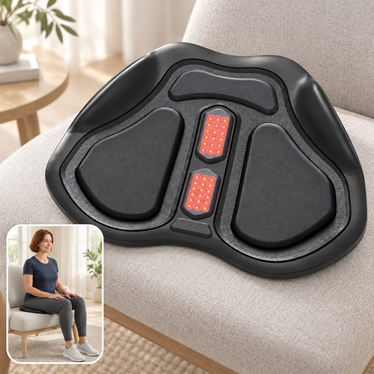 pedete EMS-Po-Trainer Gesäßmuskel-Trainer & Massagegerät 9 Programme, 20 Intensitäten, (wiederaufladbar für Muskelaufbau & Entspannung, elektrischer Po-Massager für Damen & Herren), Ein perfektes Geschenk, ideal für die ganze Familie