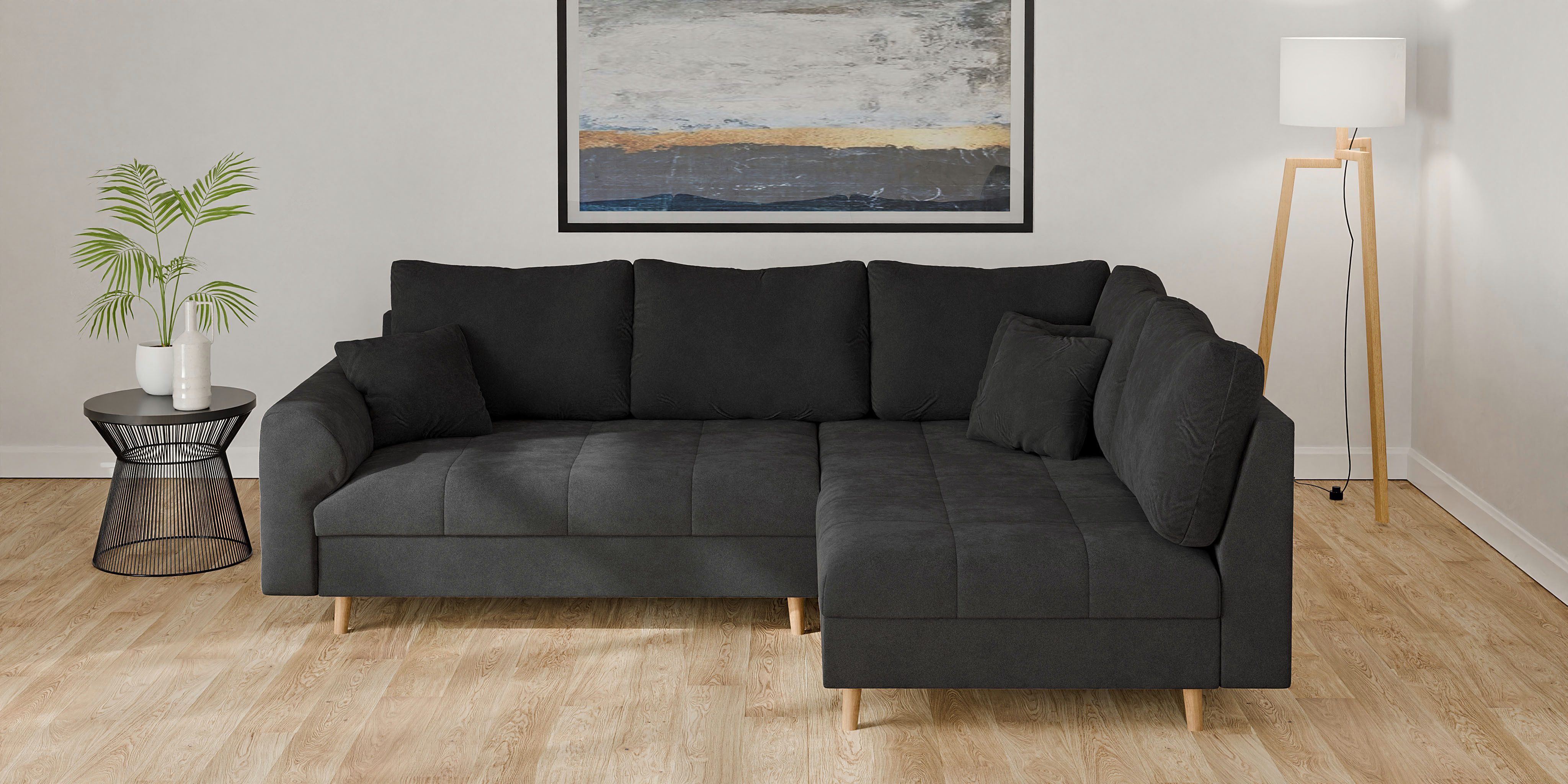 Home affaire Ecksofa "CHARRE L-Form mit Ottomane, Maße B/T/H: 231/161/81 cm günstig online kaufen