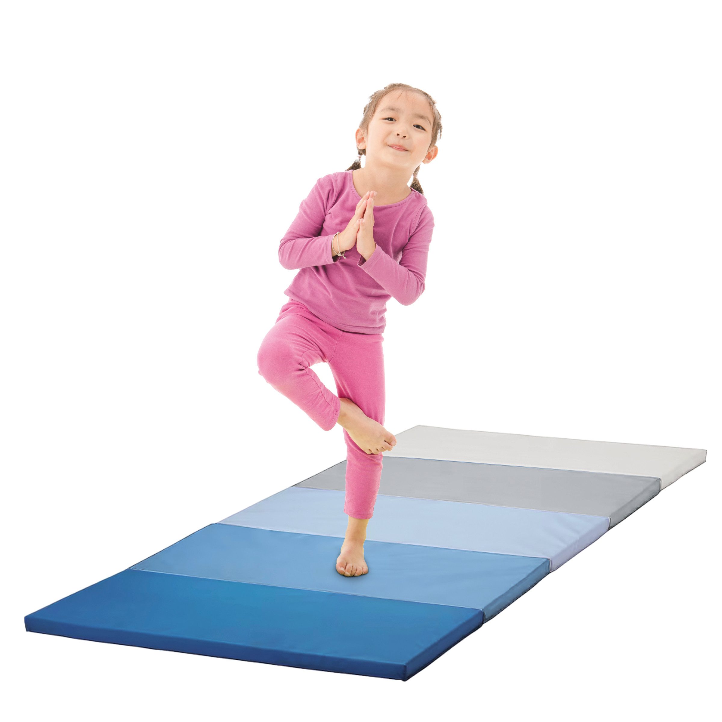Little Tiger® Weichbodenmatte Klappbare Turnmatte, ca. 185 x 76 x 3,2 cm, tragbare Matte, auch ideal als Gymnastikmatte, Fitnessmatte, Yogamatte, Spielmatte