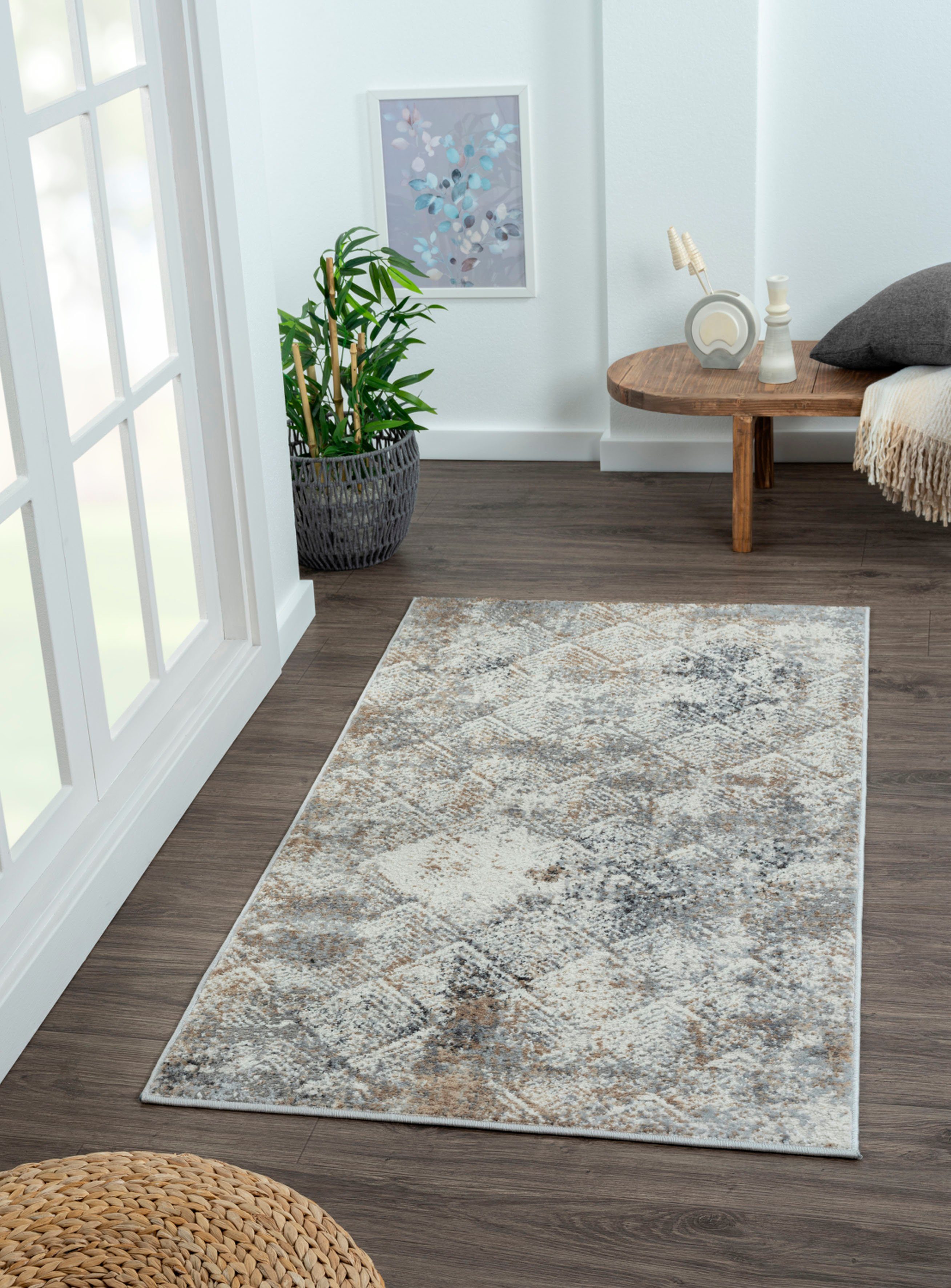 Myflair Möbel & Accessoires Teppich My Heart, rechteckig, Höhe: 8 mm, Kurzflor, Scandi-Design, besonders weich durch Microfaser