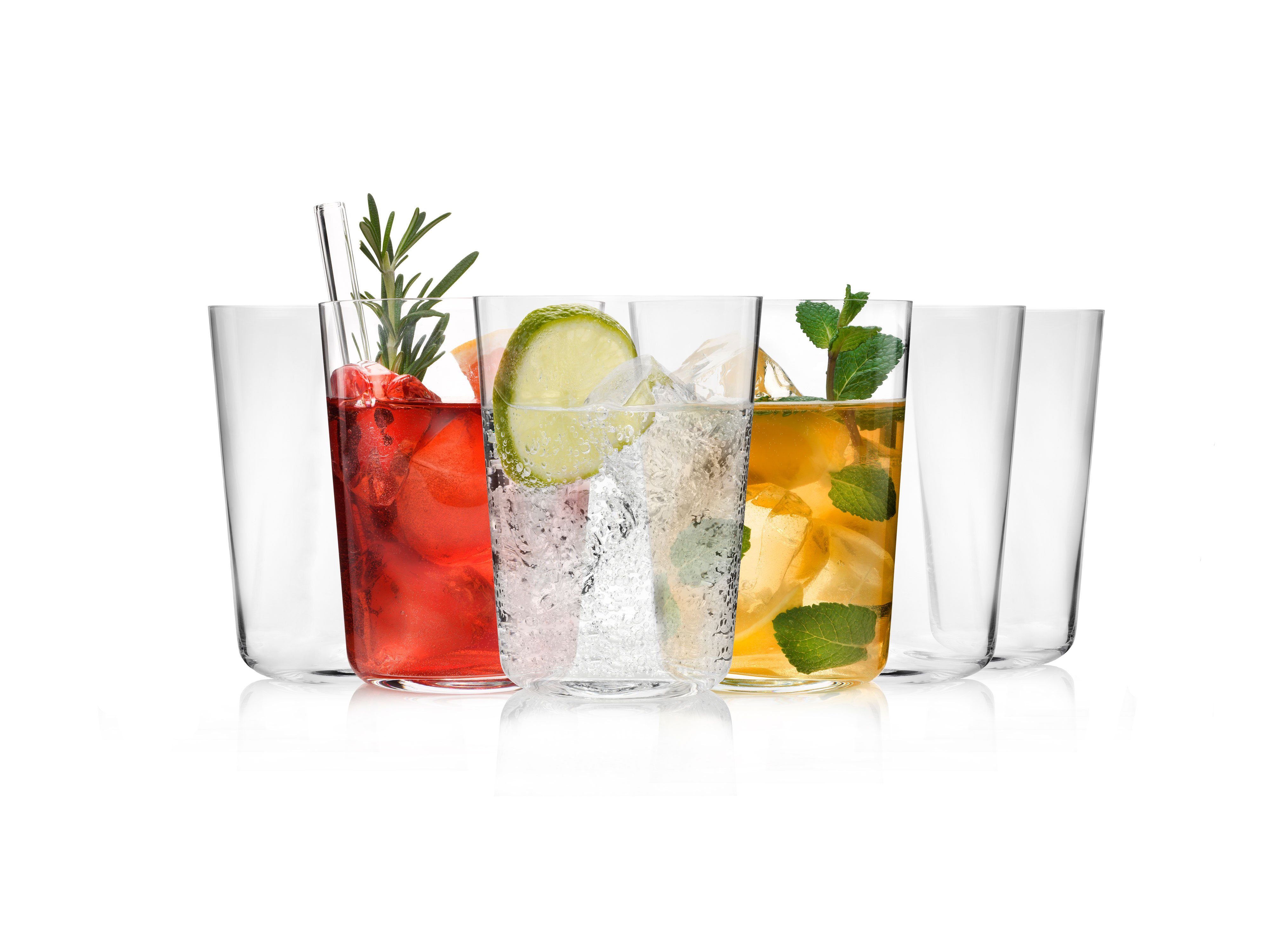 SÄNGER Gläser-Set Sidro Trinkgläser Set, 6-tlg., Glas, Made in italy, modernes Design